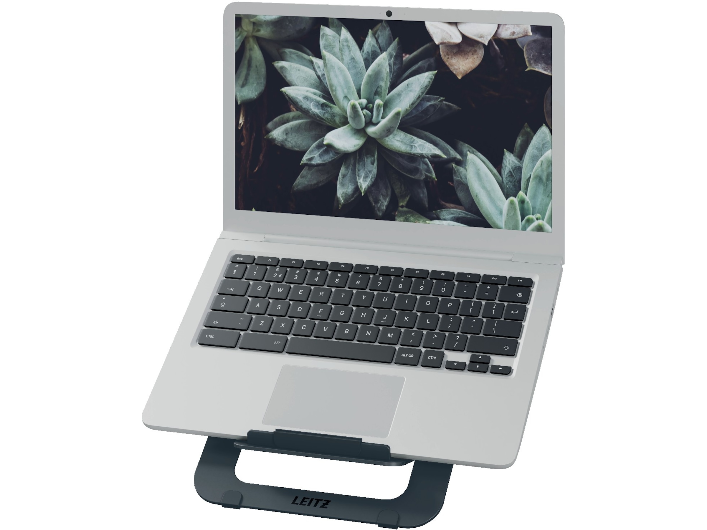 Leitz Ergo Laptopstativ, aluminium ultraflatt justerbart Laptopstand