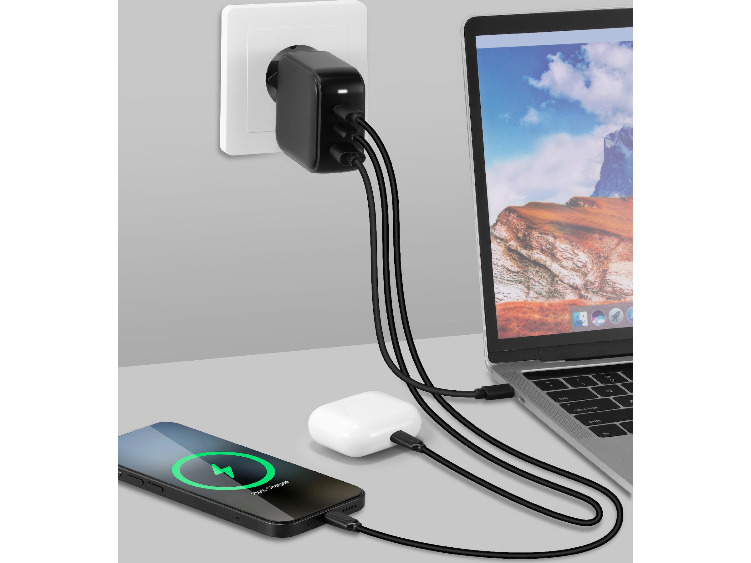 Andersson 65W Vegglader (sort) Mobilladere