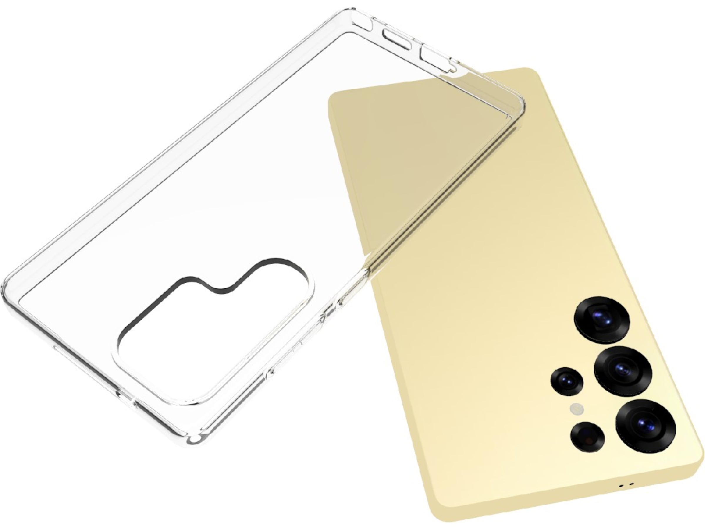 iiglo Galaxy S25 Ultra Silikondeksel (gjennomsiktig) Mobildeksel