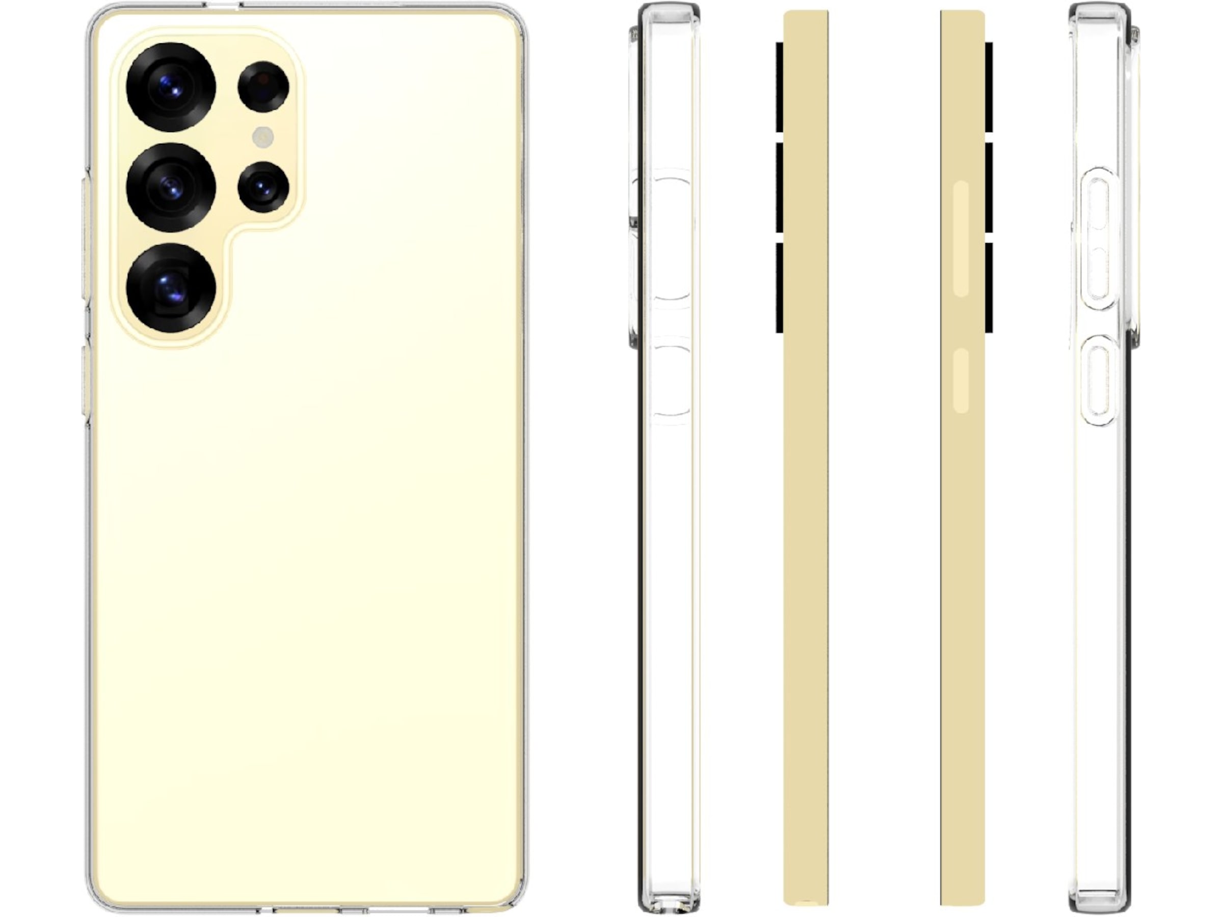 iiglo Galaxy S25 Ultra Silikondeksel (gjennomsiktig) Mobildeksel