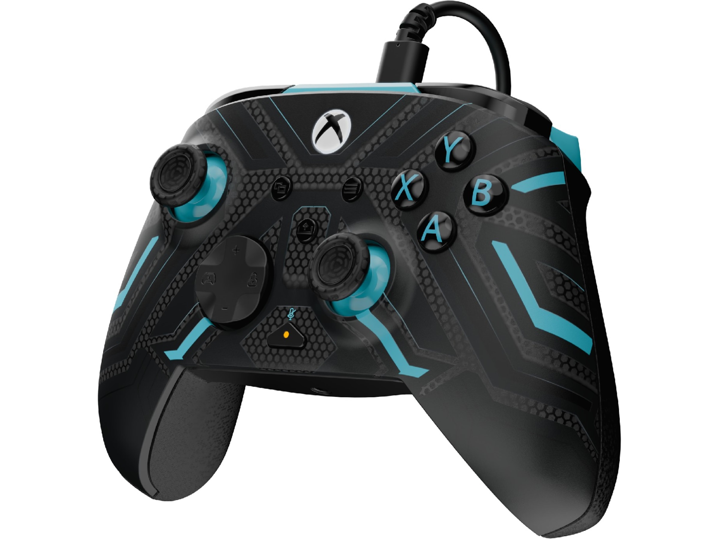 PDP Rematch Glow Kablet Kontroller (titan steel) Tilbehør til spillkonsoller