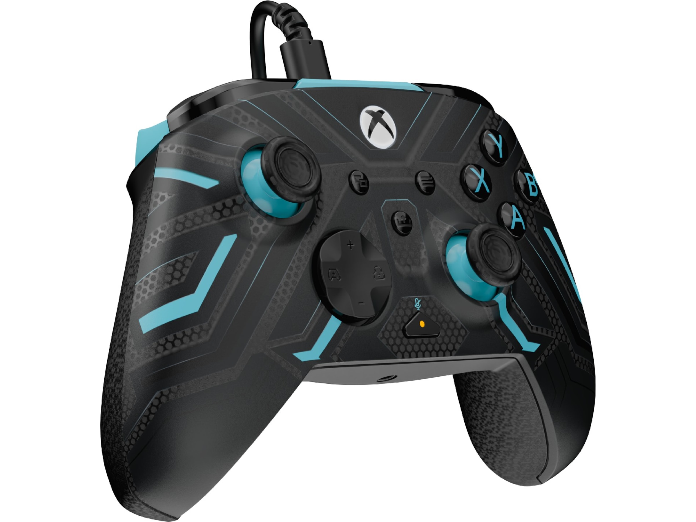 PDP Rematch Glow Kablet Kontroller (titan steel) Tilbehør til spillkonsoller