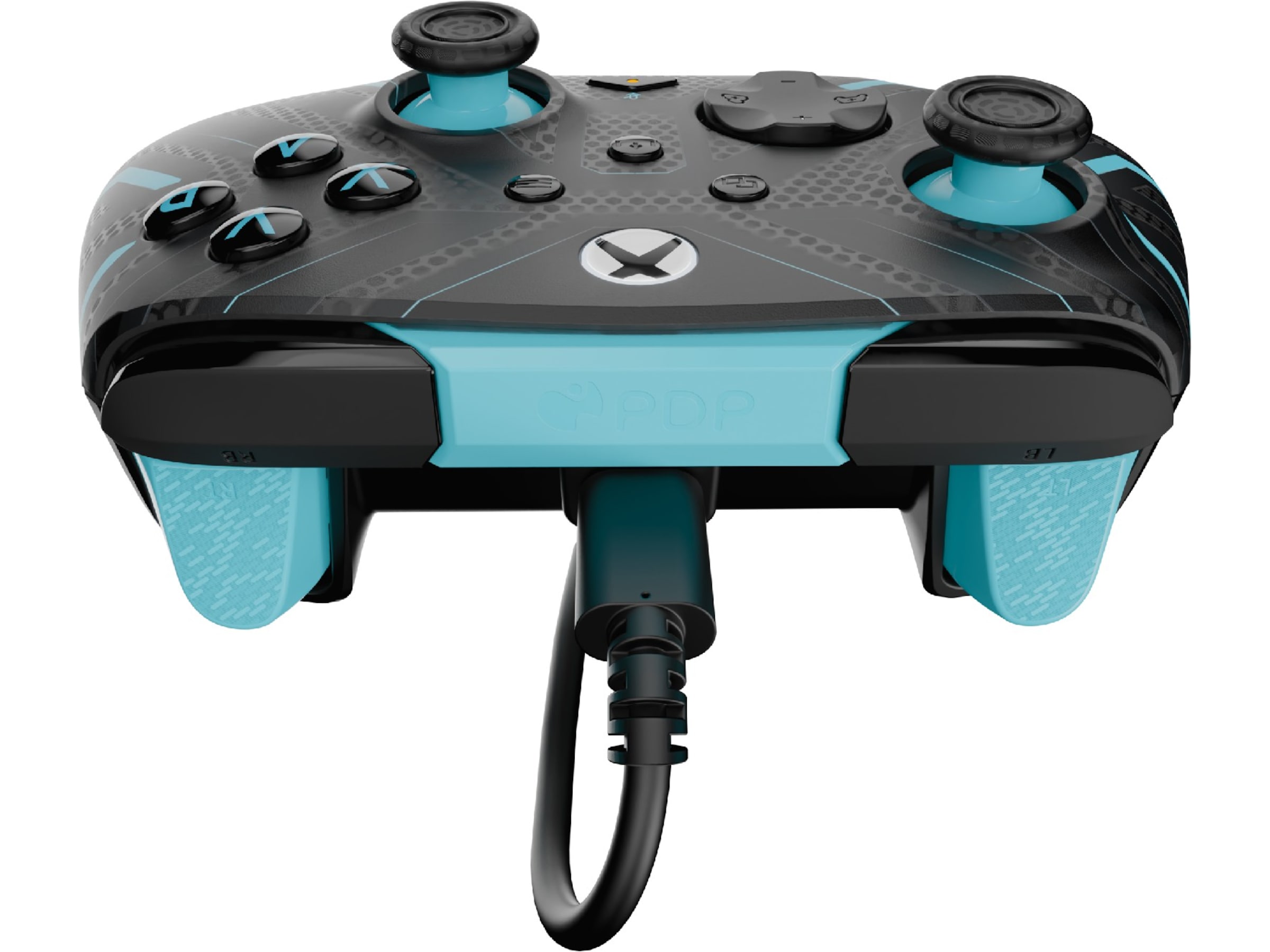 PDP Rematch Glow Kablet Kontroller (titan steel) Tilbehør til spillkonsoller