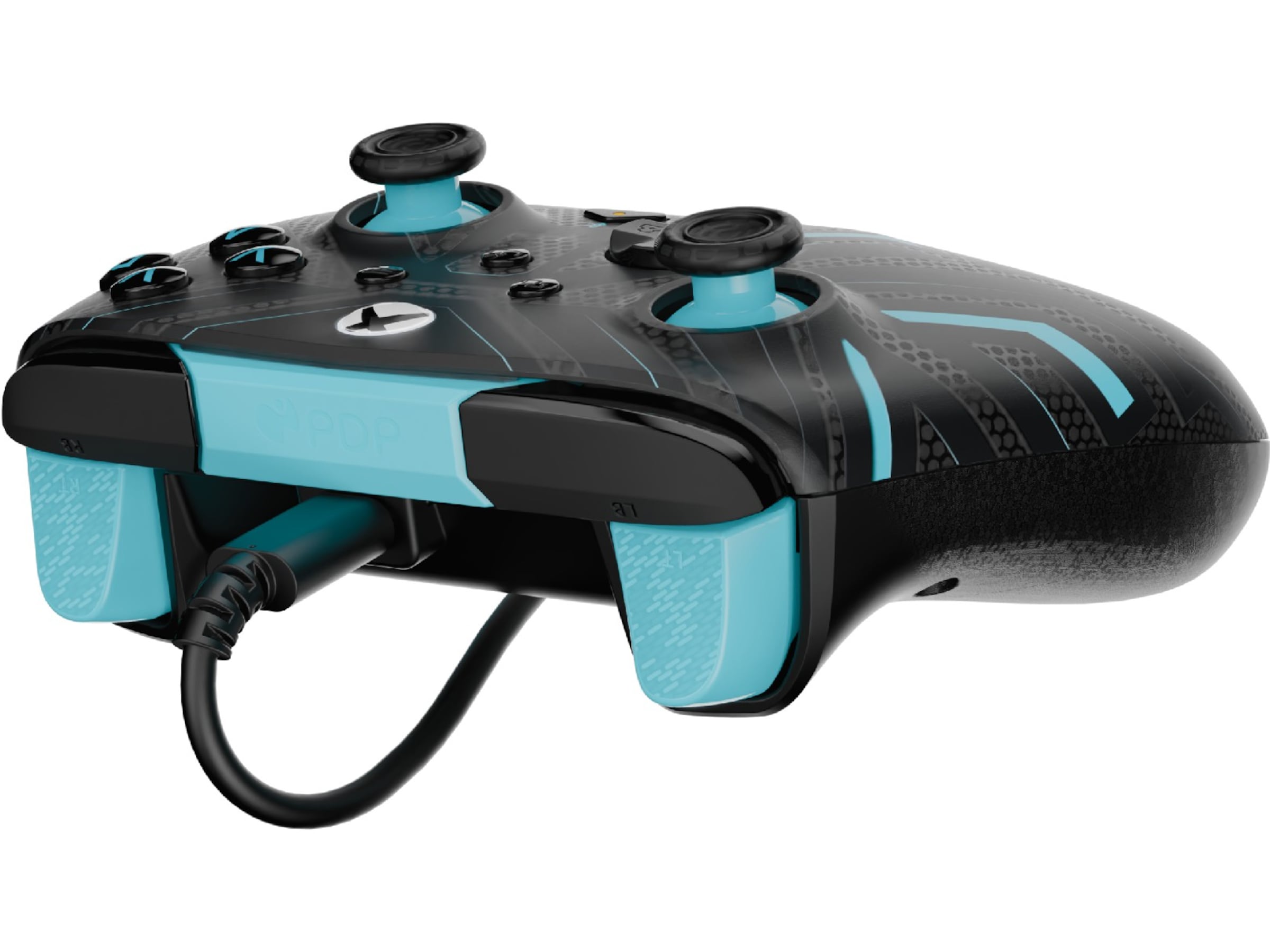 PDP Rematch Glow Kablet Kontroller (titan steel) Tilbehør til spillkonsoller