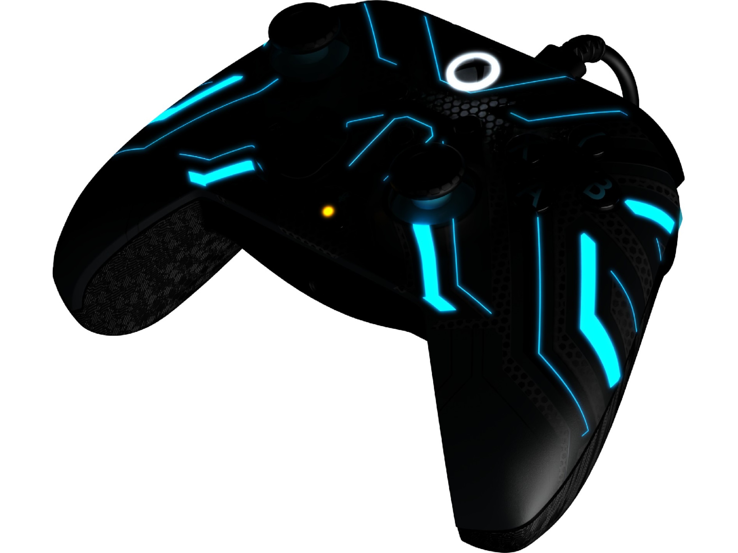 PDP Rematch Glow Kablet Kontroller (titan steel) Tilbehør til spillkonsoller