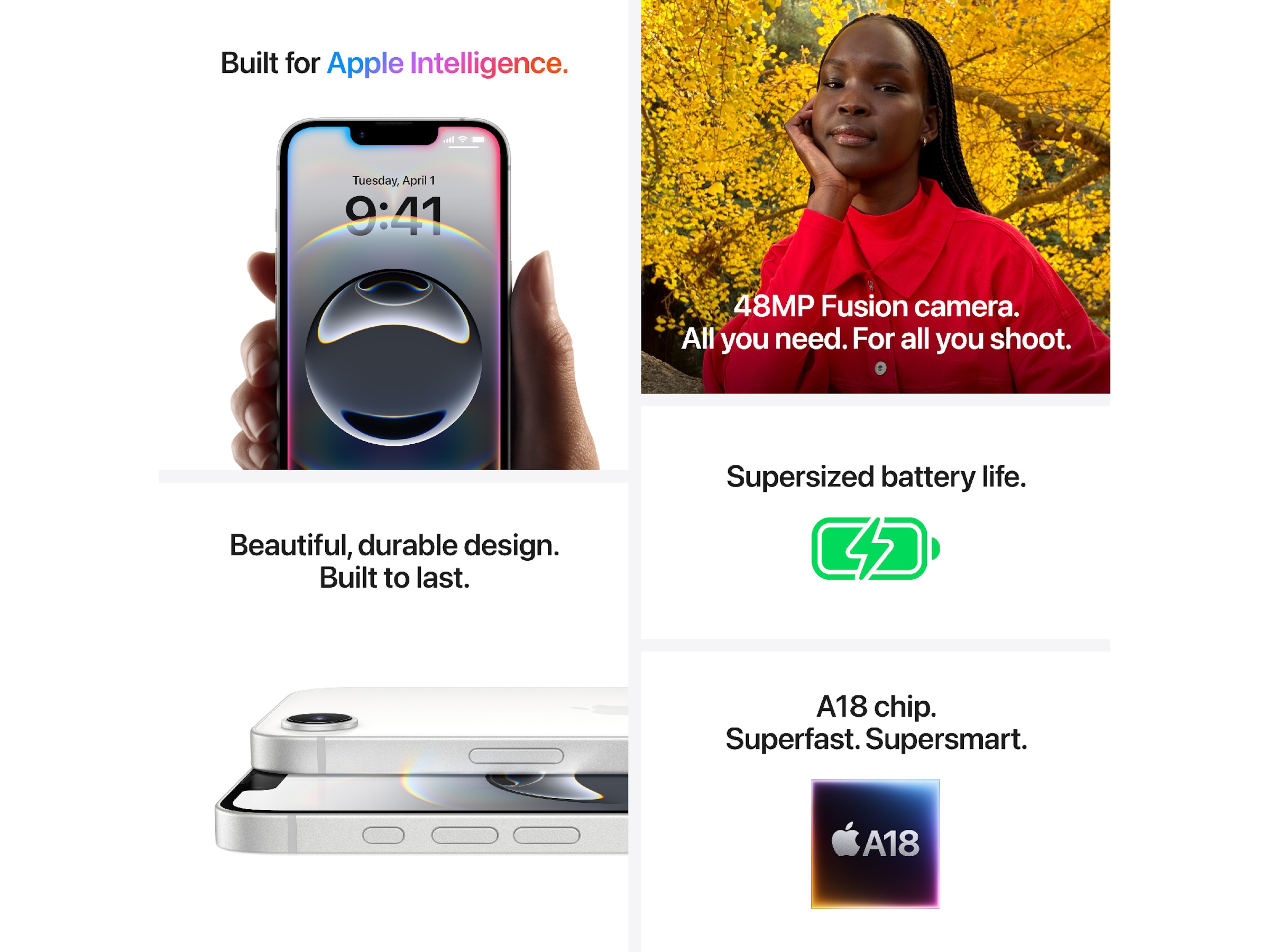 iPhone 16e 256GB (sort) Mobiltelefoner