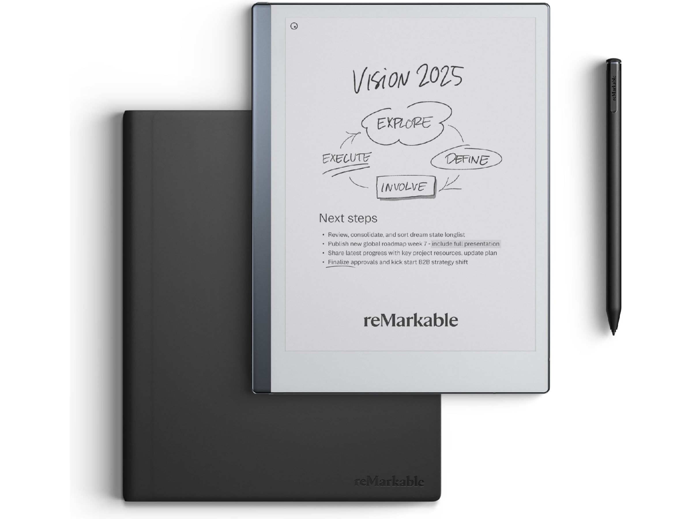 reMarkable 2 10,3" 8GB inkl. Marker Plus og Book Folio (sort skinn) Digitale notatblokker & tilbehør