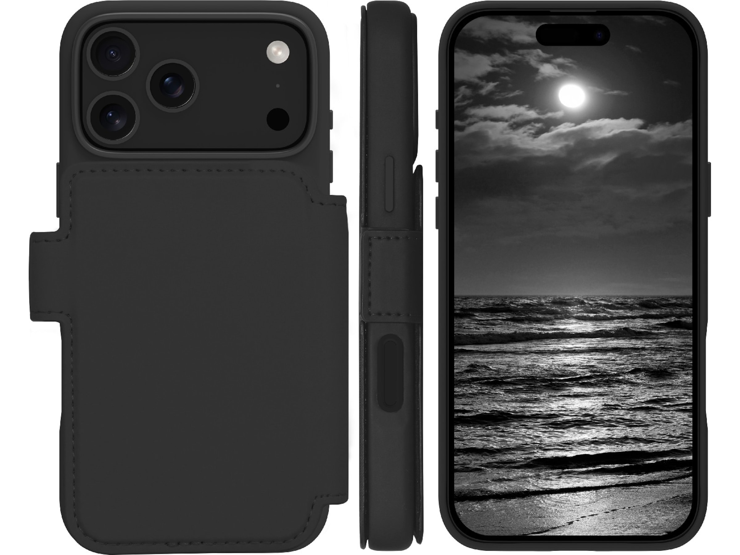 dbramante1928 iPhone 17 Pro Max Lynge 2-i-1 Lommebokdeksel (midnight) Mobildeksel