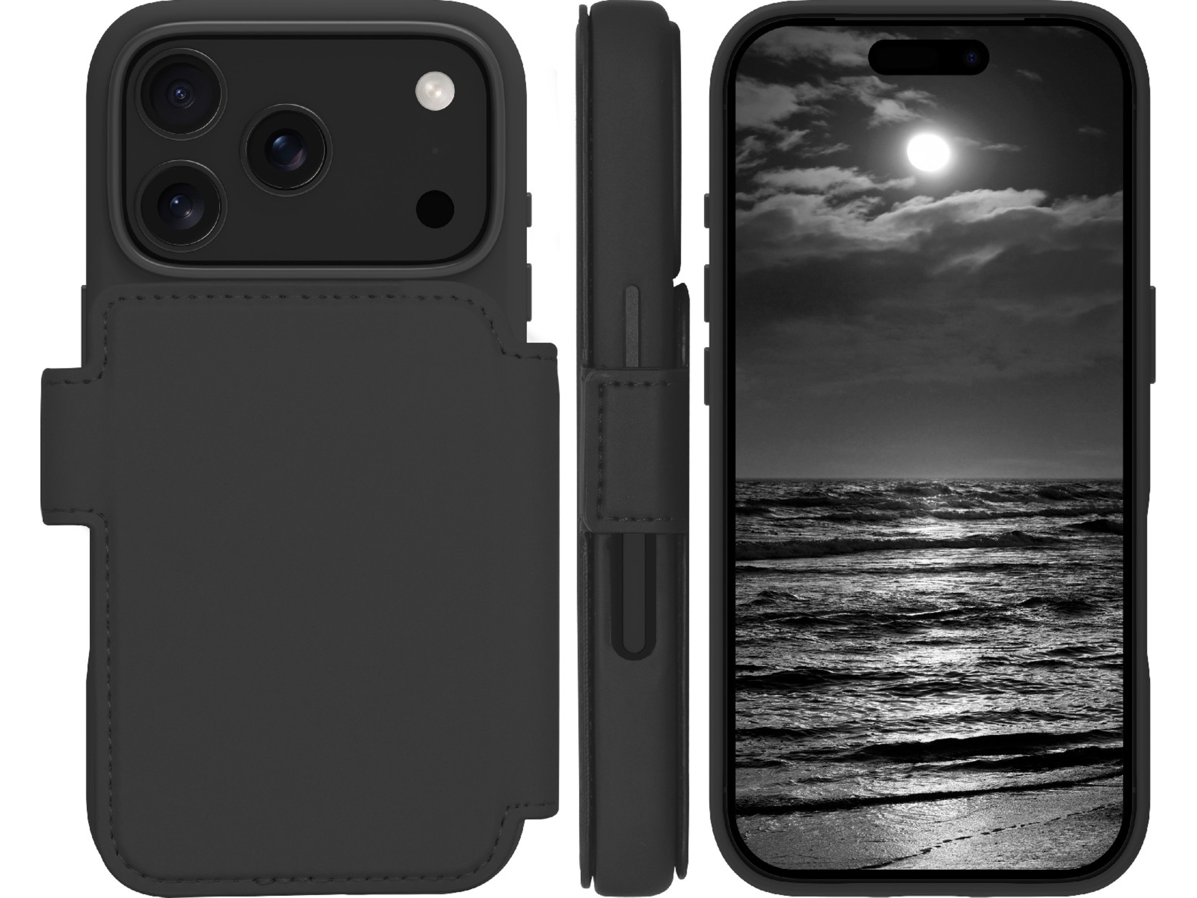 dbramante1928 iPhone 17 Pro Lynge 2-i-1 Lommebokdeksel (midnight) Mobildeksel