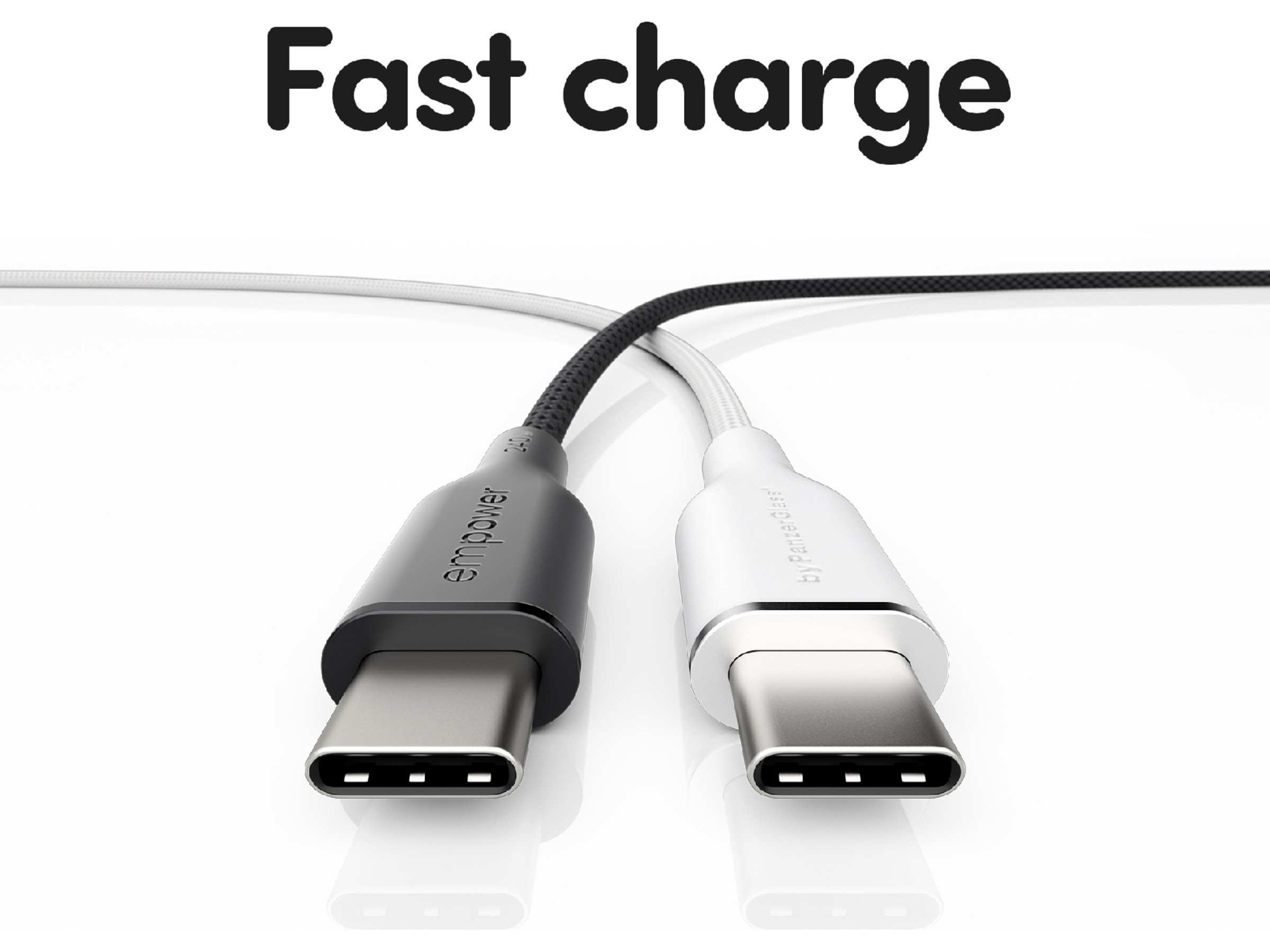 PanzerGlass Racing 240W USB-C kabel, 2m (sort) USB-kabler