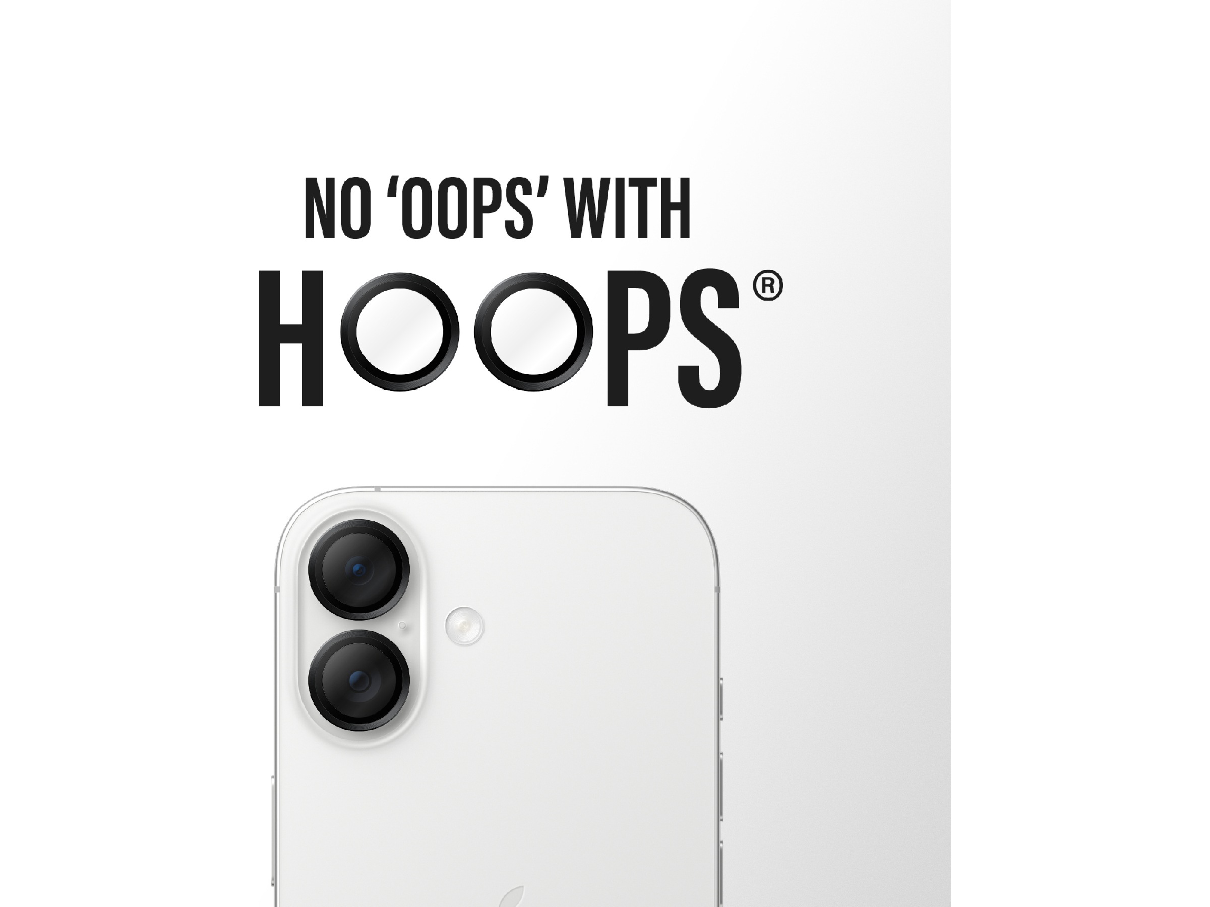 PanzerGlass iPhone 17 / 16 / 16 Plus Hoops Linsebeskytter (sort) Skjermbeskytter