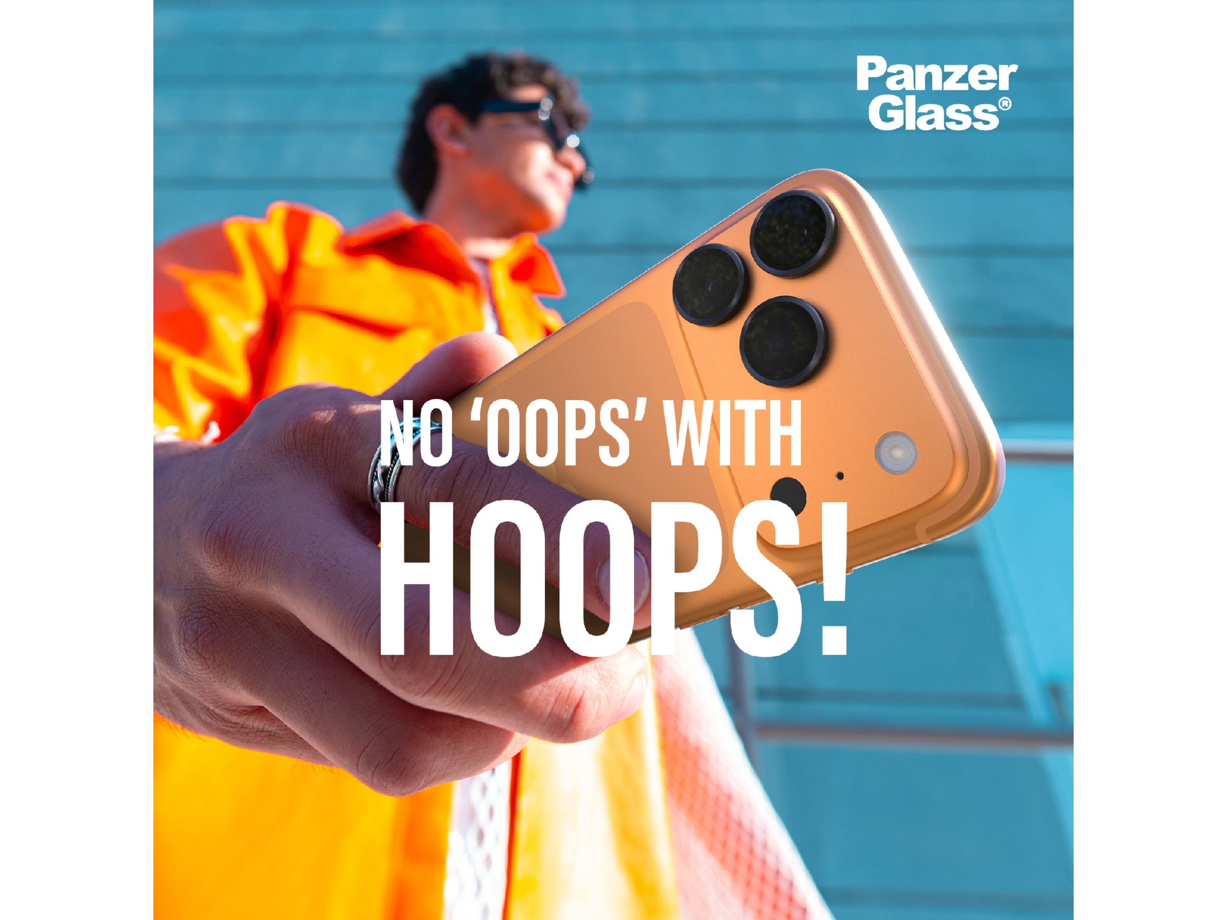 PanzerGlass iPhone 17 / 16 / 16 Plus Hoops Linsebeskytter (sort) Skjermbeskytter