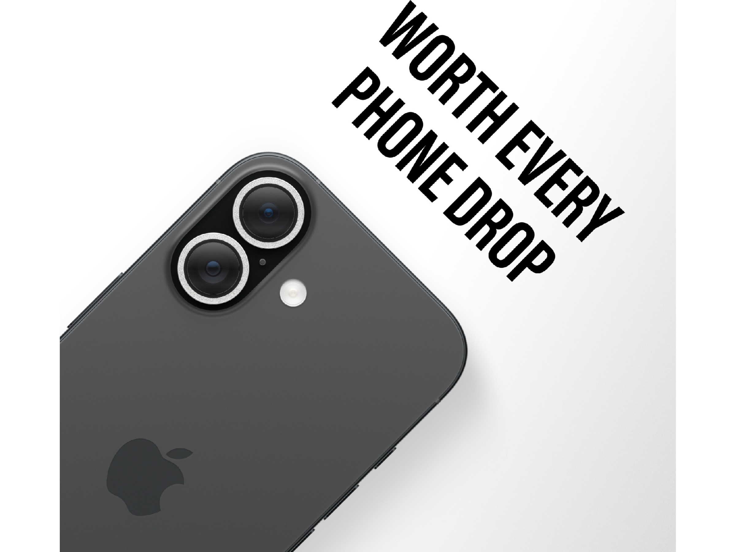 PanzerGlass iPhone 17 / 16 / 16 Plus Hoops Linsebeskytter (glitter silver) Skjermbeskytter