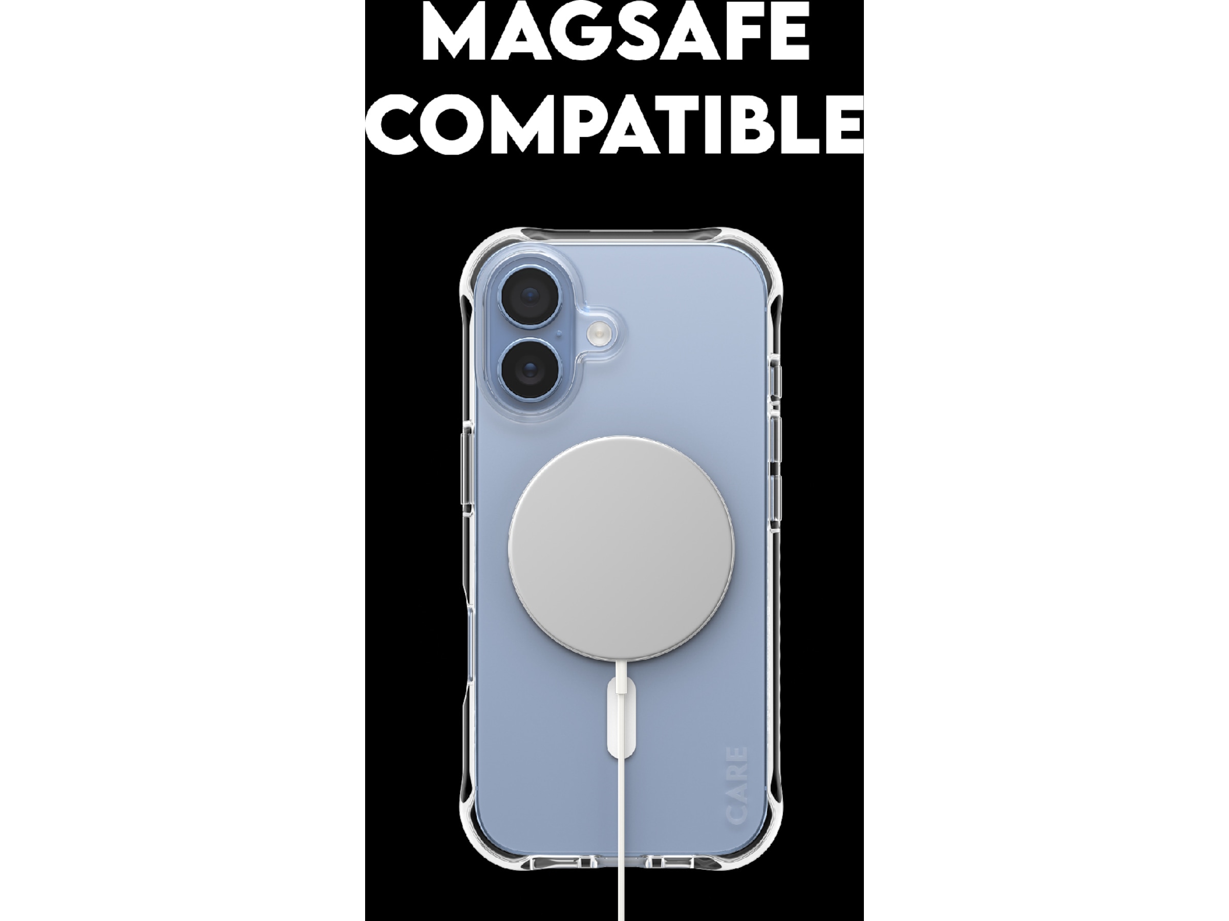 PanzerGlass CARE iPhone 17 Samba Hardcase deksel (gjennomsiktig/hvit) Mobildeksel