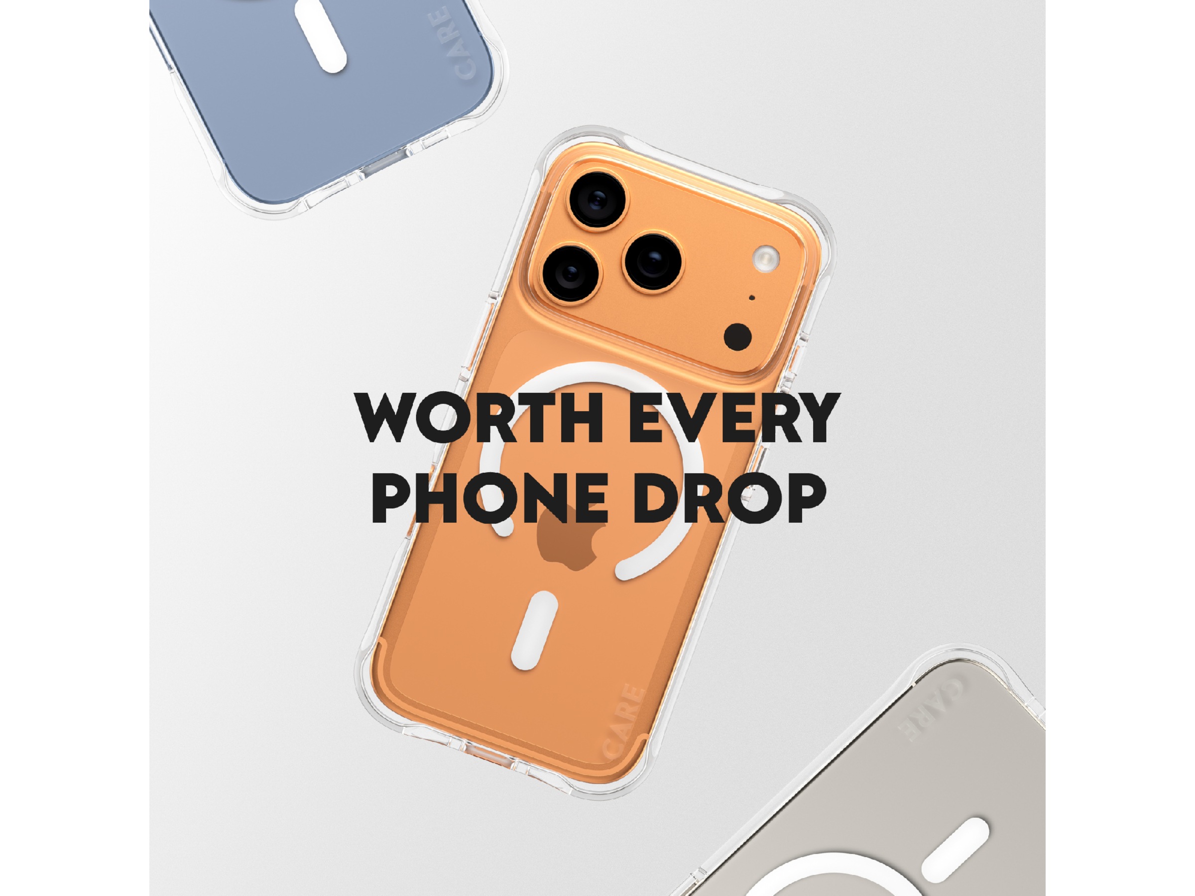 PanzerGlass CARE iPhone 17 Pro Max Samba Hardcase deksel (gjennomsiktig/hvit) Mobildeksel