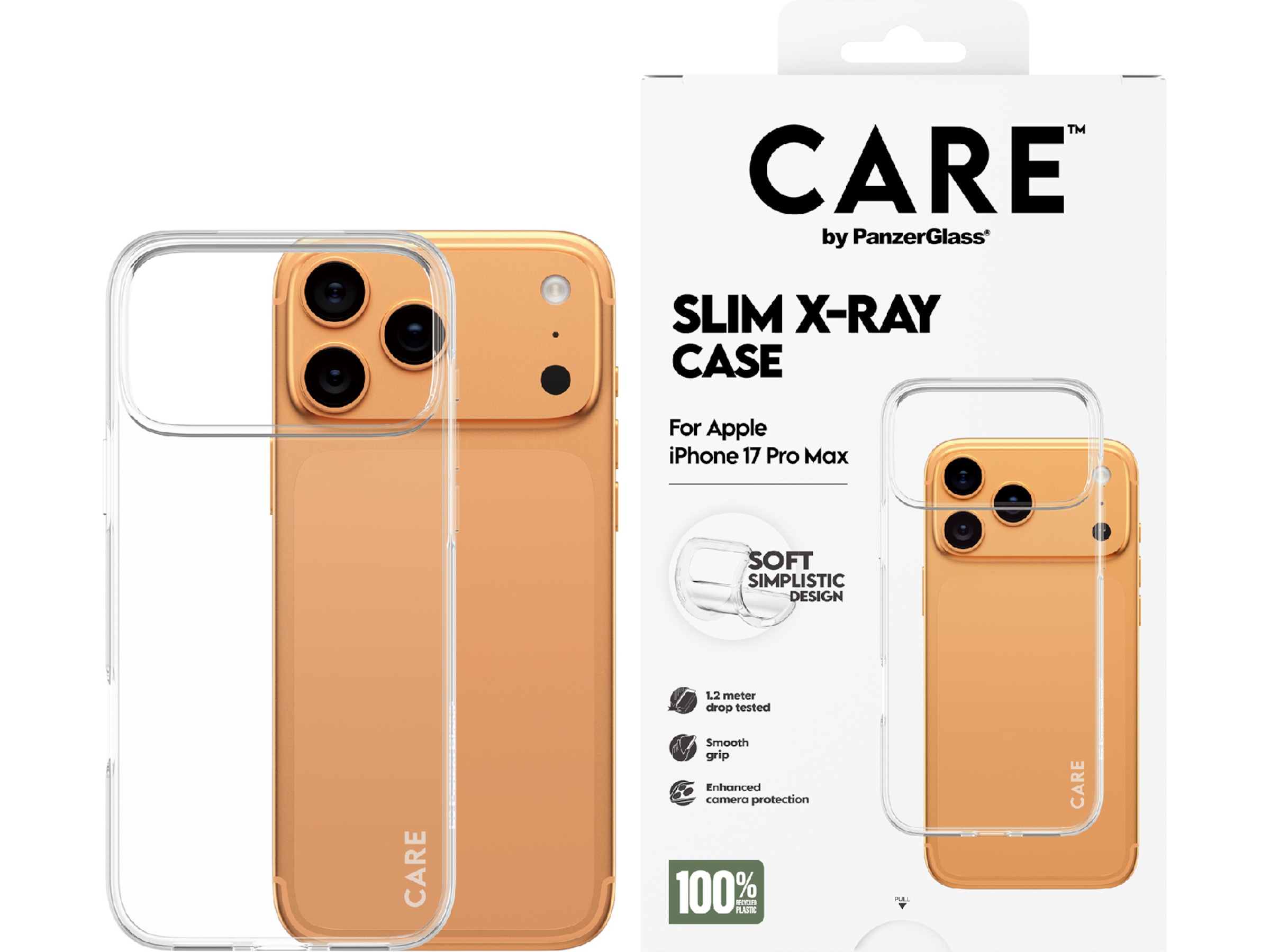 PanzerGlass CARE iPhone 17 Pro Max Fashion Silikondeksel (gjennomsiktig) Mobildeksel