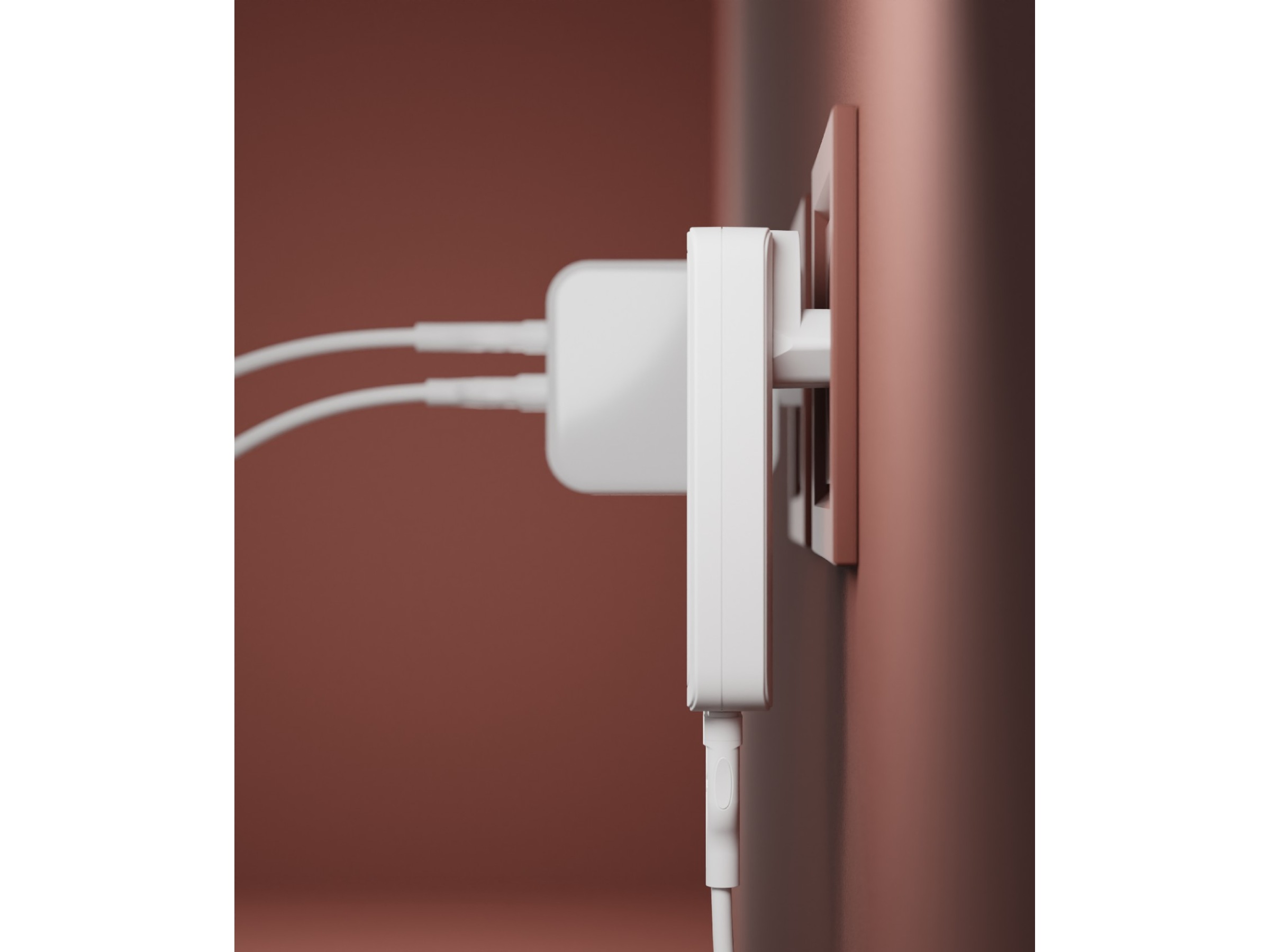 dbramante1928 re-charge Pro EU/US Slim Vegglader (hvit) Mobilladere