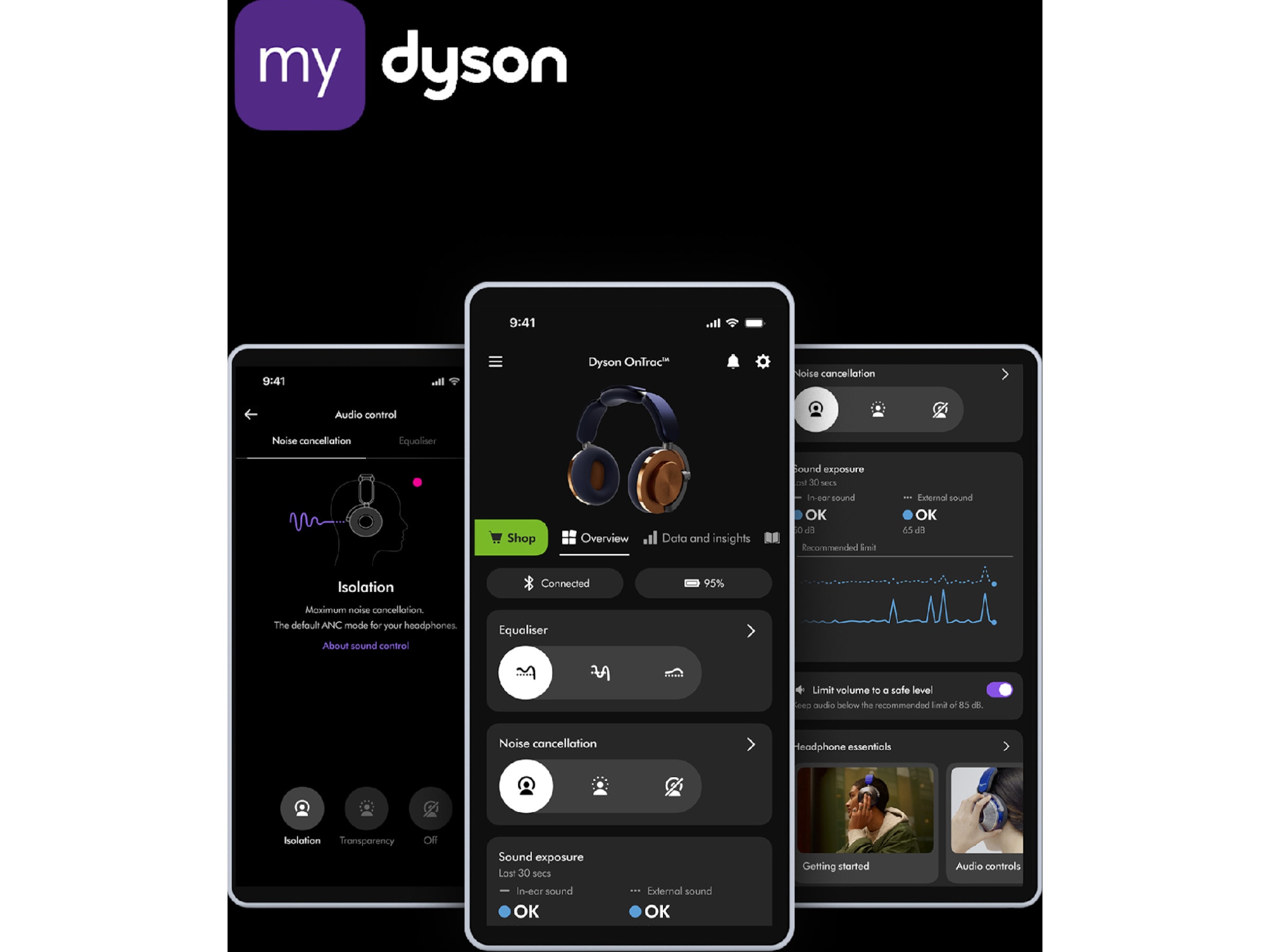 Dyson onTrac CNC Trådløse hodetelefoner, Over-Ear (copper) -B-Grade Demo headset