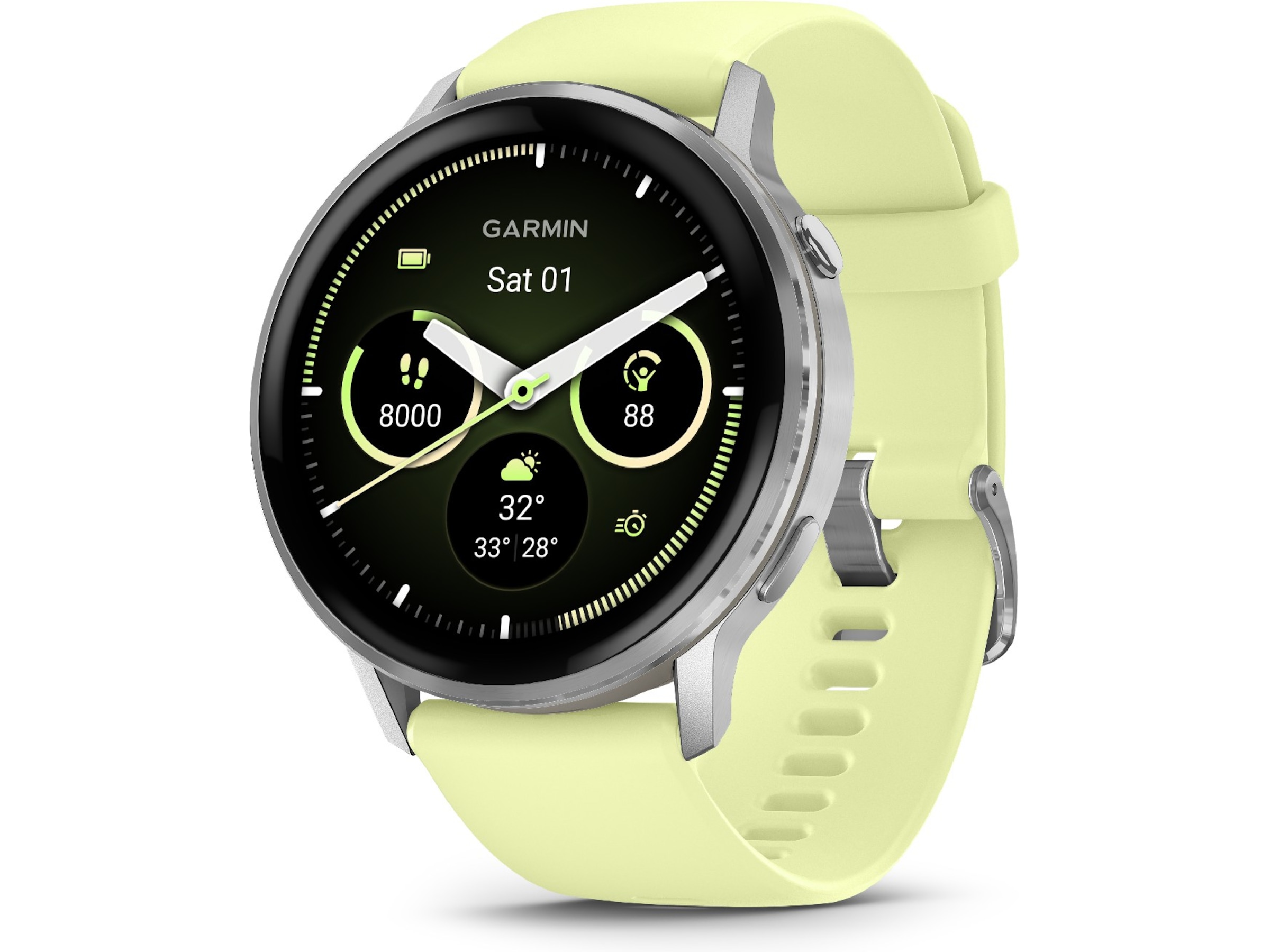 Garmin Venu 4 45mm GPS (silver/citron) Smartklokker