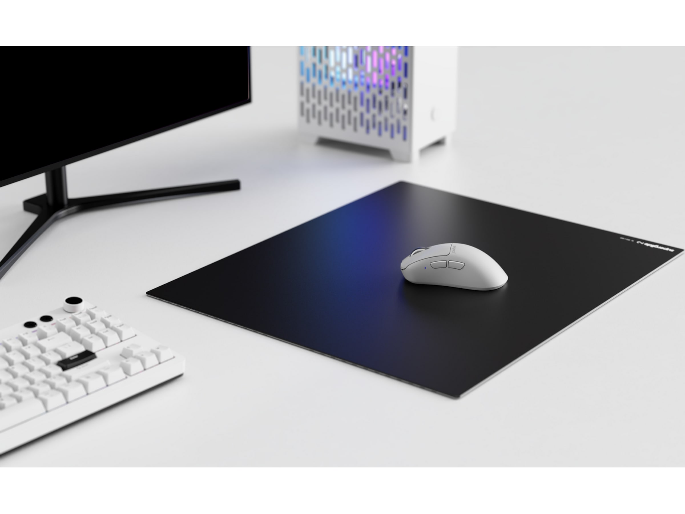 Pulsar Superglide Glass Musematte XL (sort) Gamingmusematte