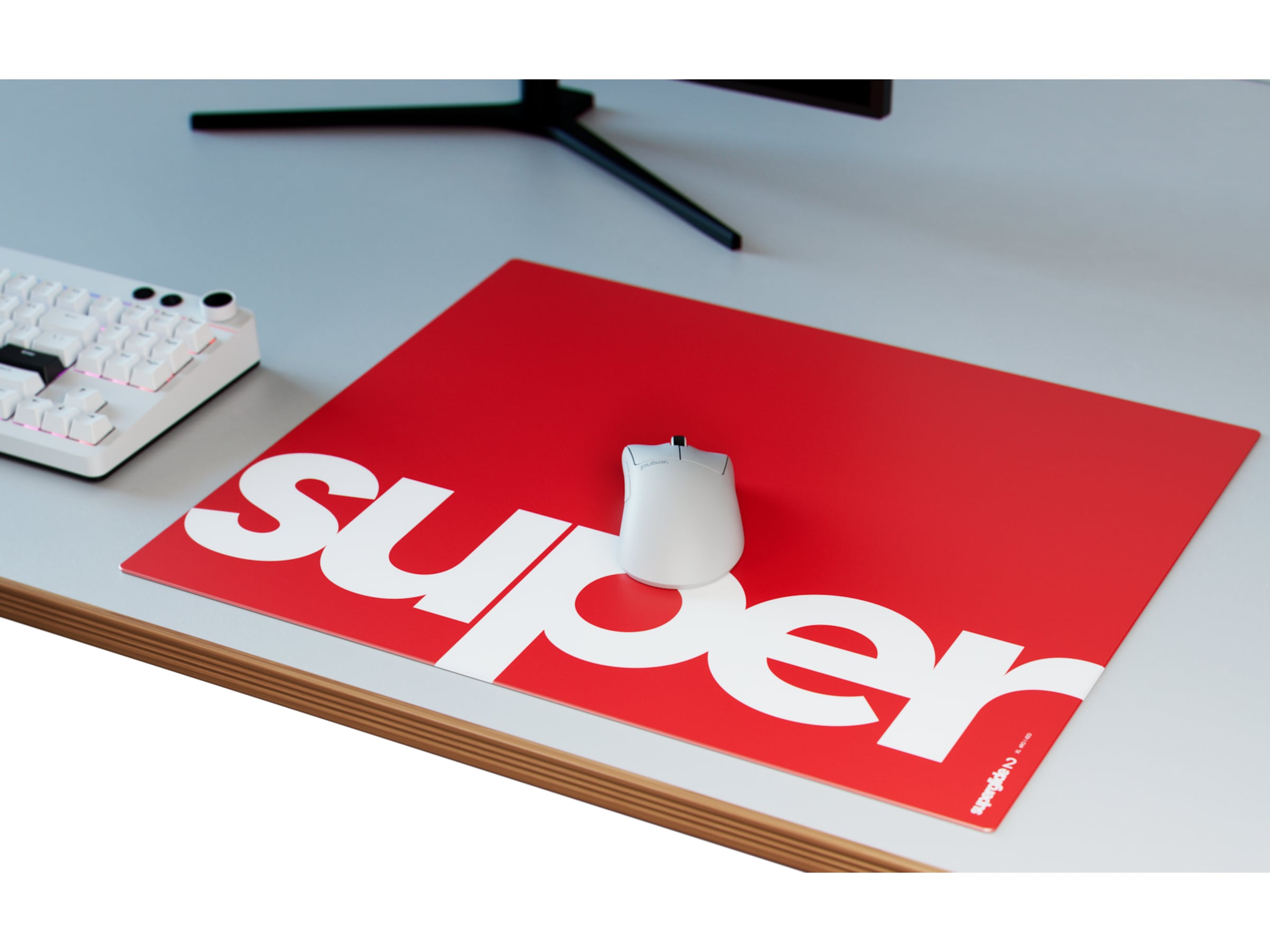 Pulsar Superglide Glass Musematte XL (rød) Gamingmusematte