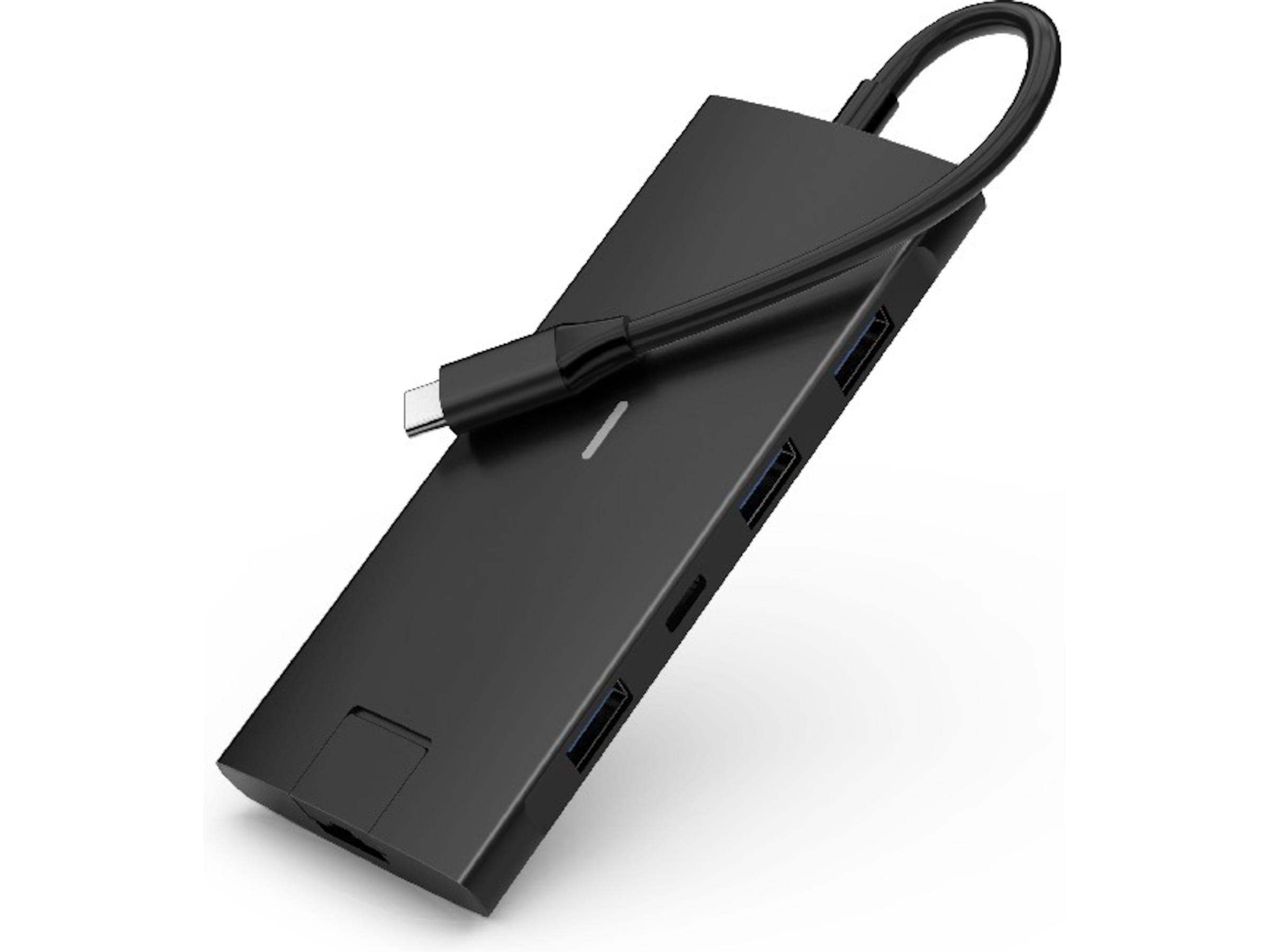 iiglo 8-i-1 Slim MultiPort Docking (sort) Dockingstasjon & USB-HUB