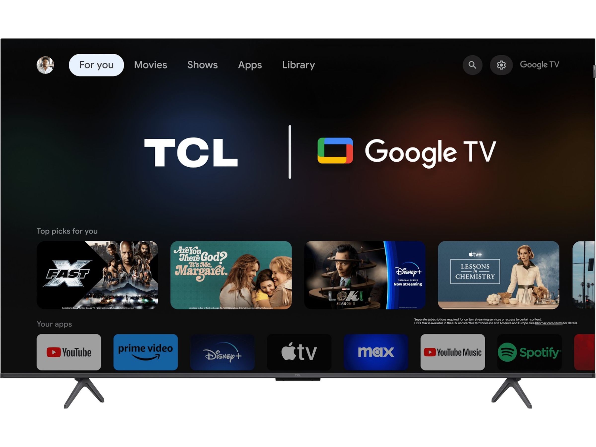 TCL 75" 75C61B QLED Pro 4K Google TV 70 - 79 tommer TV
