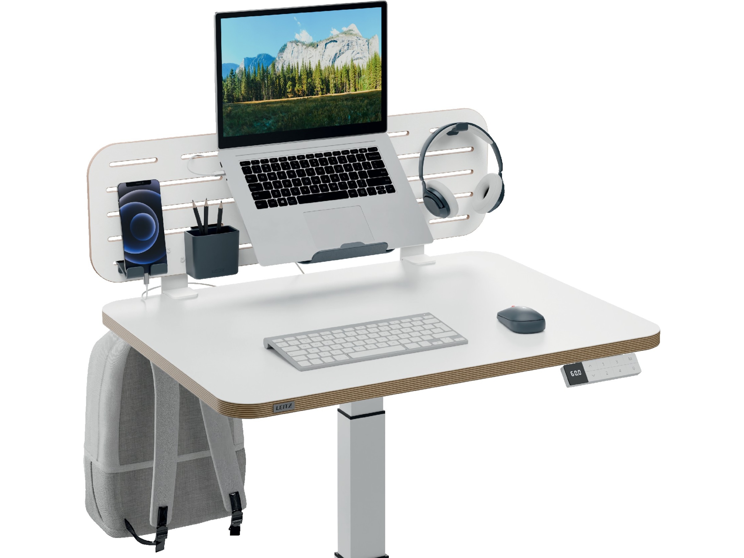 Leitz Ergo Organiseringstavle Pegboard med laptopholder, 80x25 cm Oppbevaring & organisering