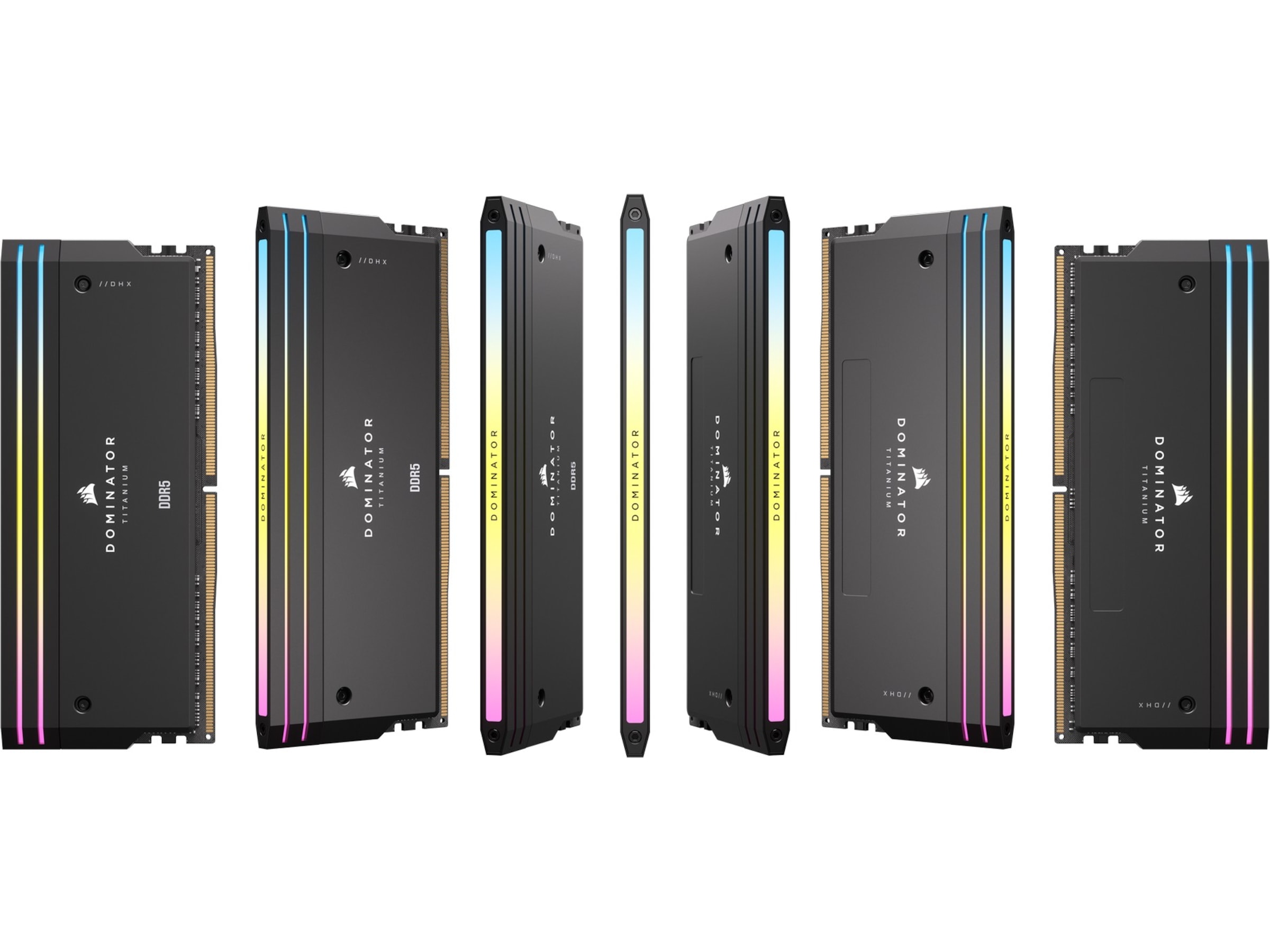 Corsair Dominator Titanium RGB DDR5 6400MHz 64GB (sort) Minnebrikker