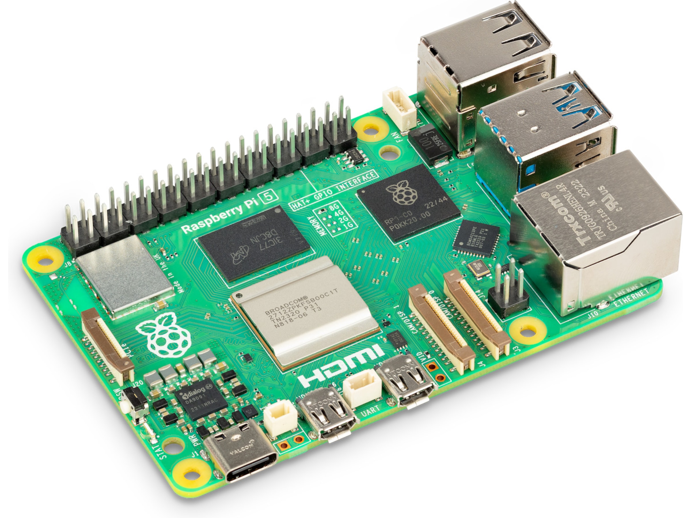 Raspberry Pi 5 Model B, 4GB RAM Integrert CPU