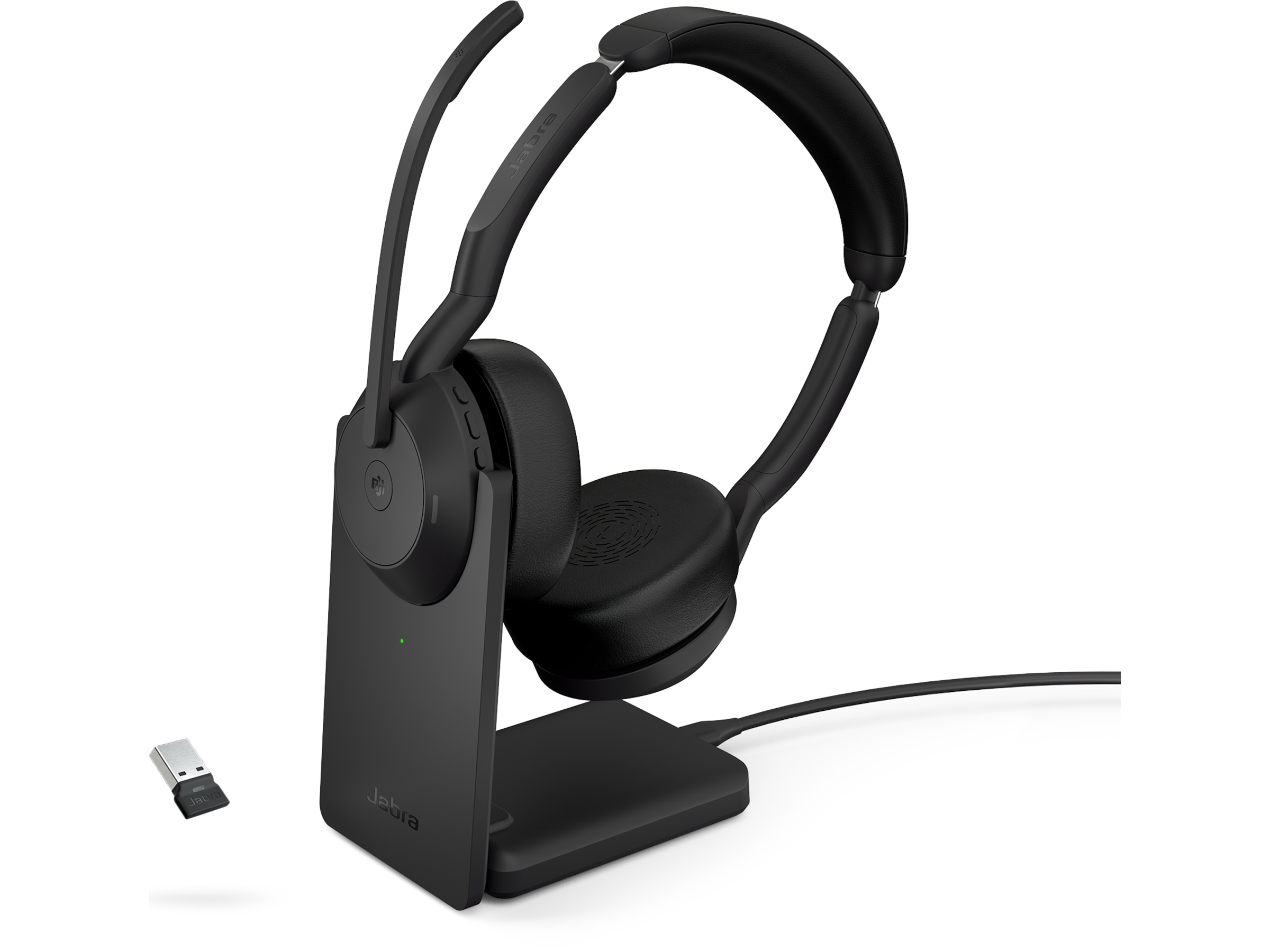 Jabra Evolve2 55 Link380a MS Teams Stereo Stand Trådløse hodesett