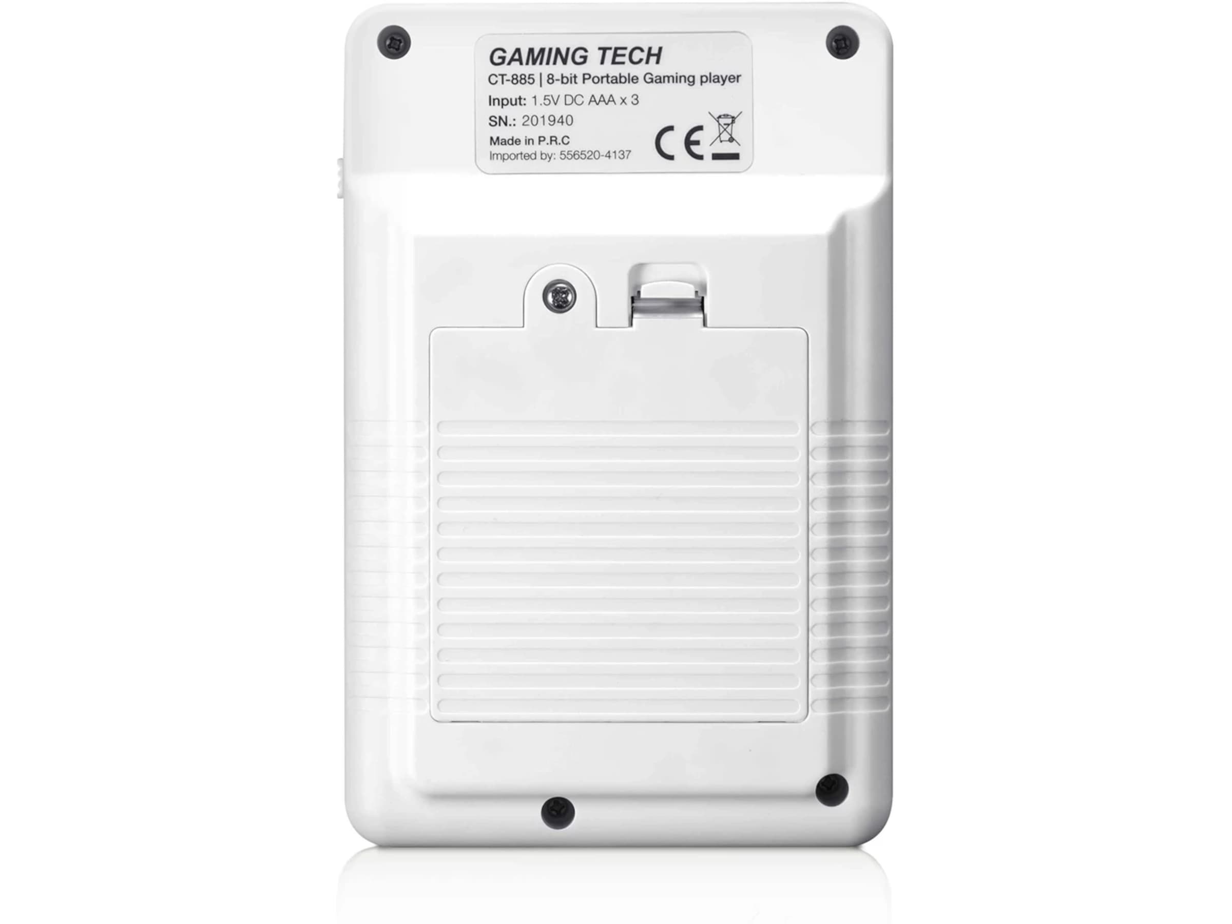 Gaming Tech CT-885 8-bit portabel spillkonsoll (hvit) Håndholdte spillkonsoller