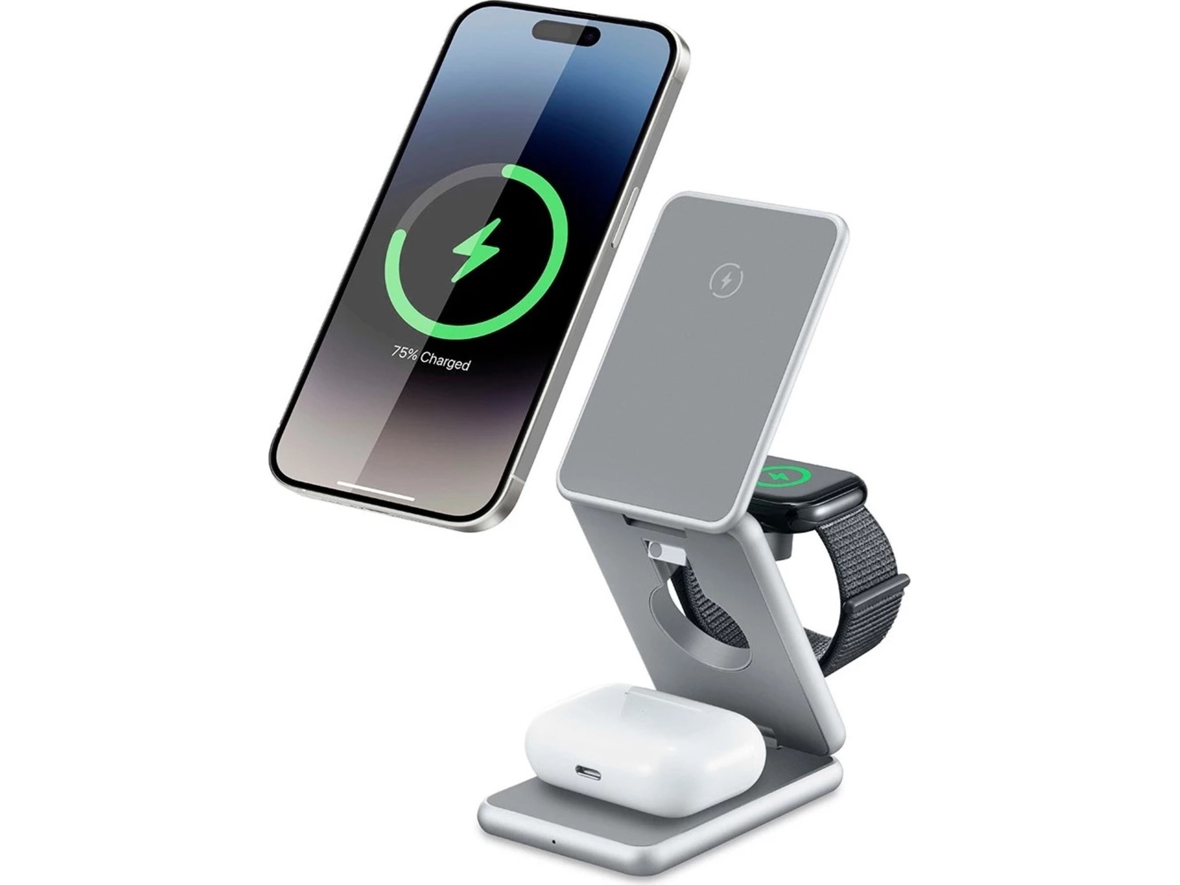 Andersson WSC- Q2100 Qi Magnetic 3-i-1 trådløst ladestativ Trådløs lader