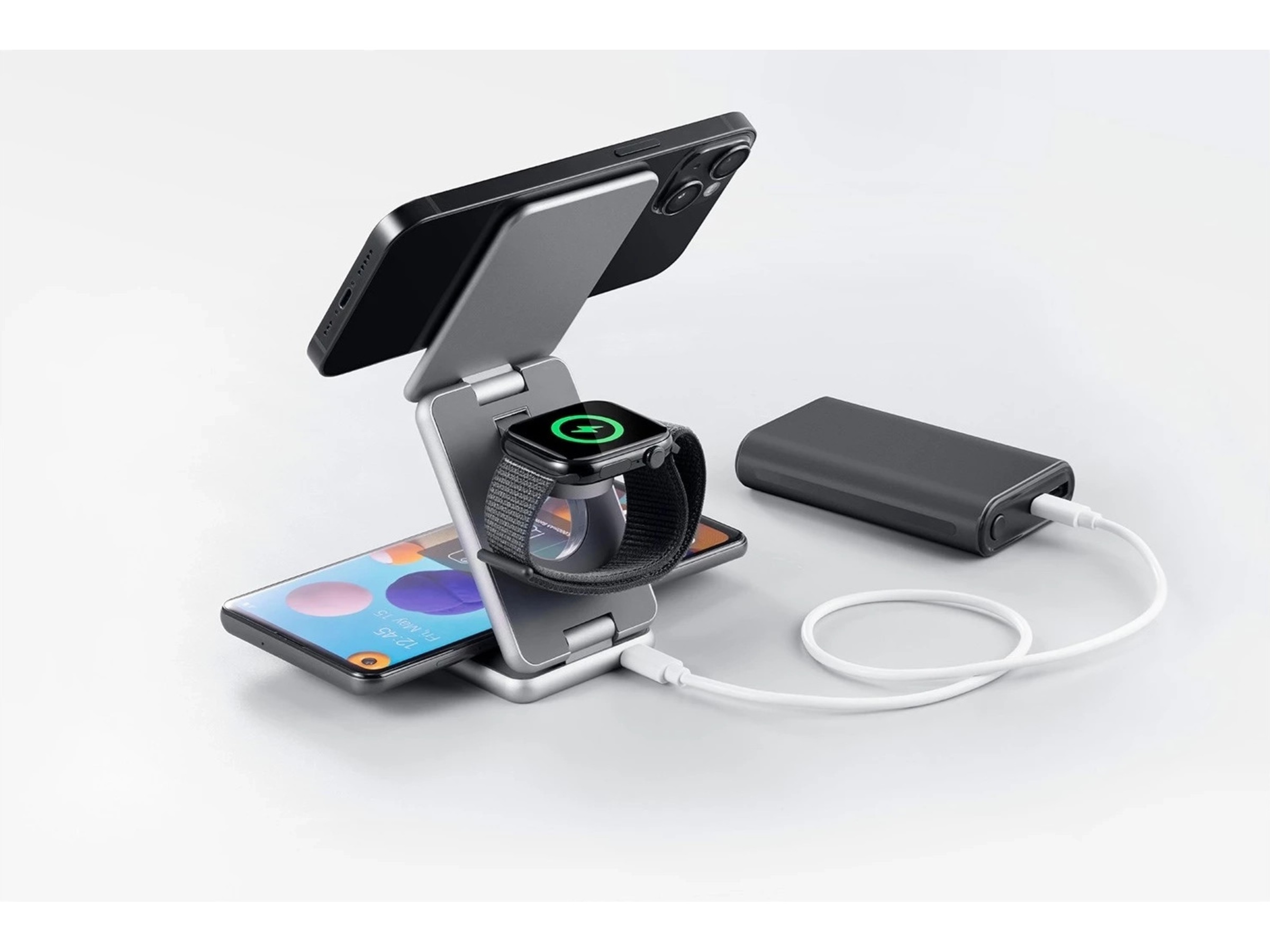 Andersson WSC- Q2100 Qi Magnetic 3-i-1 trådløst ladestativ Trådløs lader