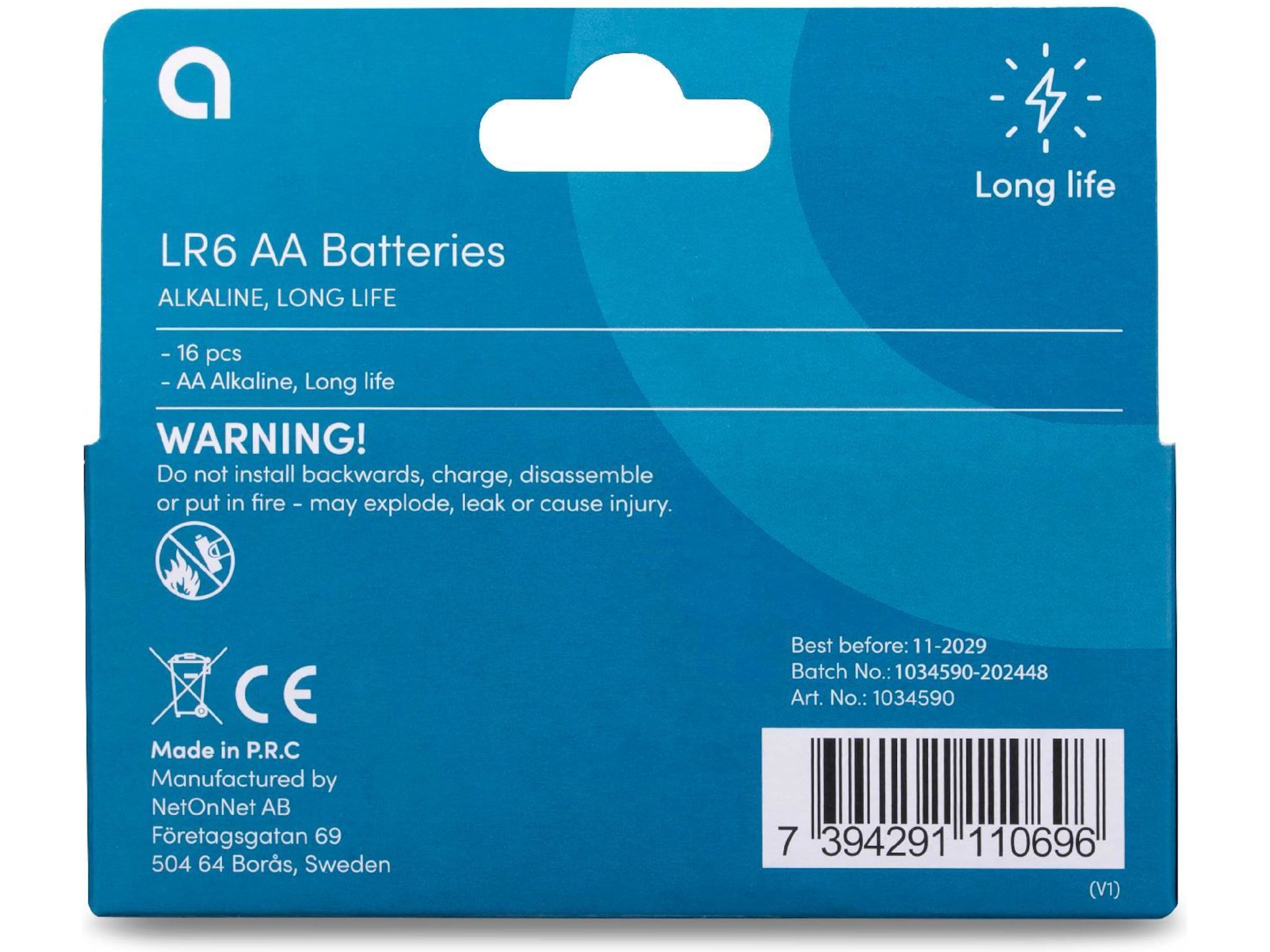 Andersson AA batteri, 16-pk Batterier til generell bruk