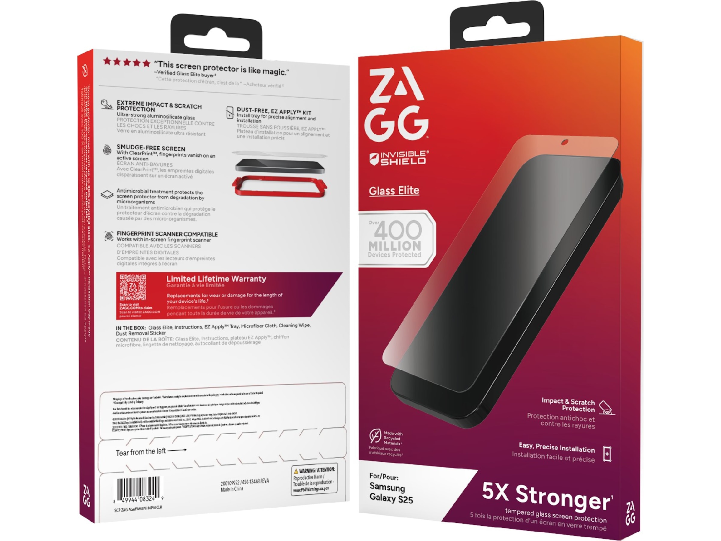 ZAGG Galaxy S25 Glass Elite Skjermbeskytter Skjermbeskytter