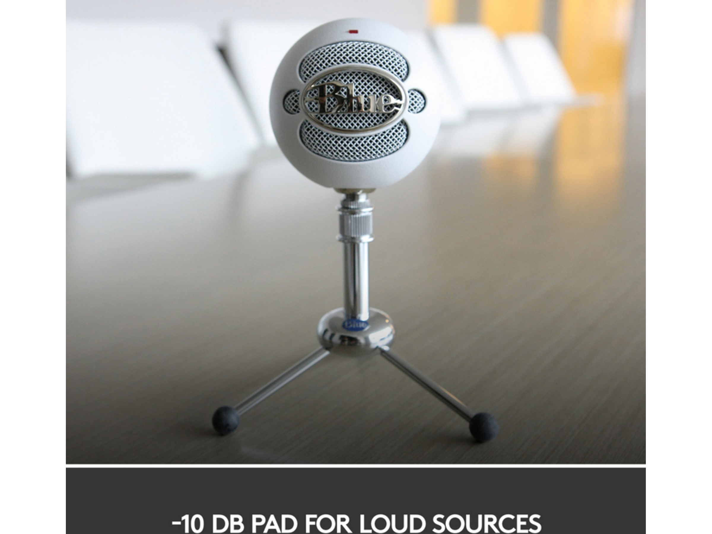 Blue Snowball Mikrofon White Mikrofon