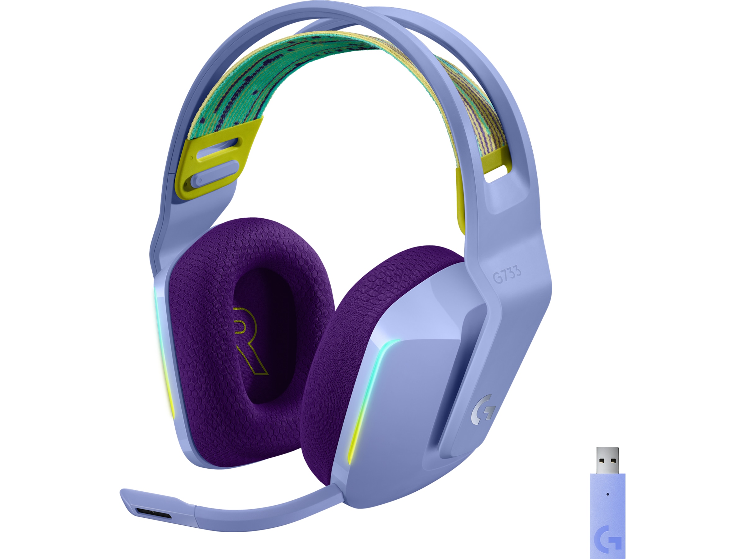 Logitech G733 LIGHTSPEED Trådløst Gaming Headset (lilac) Gamingheadset