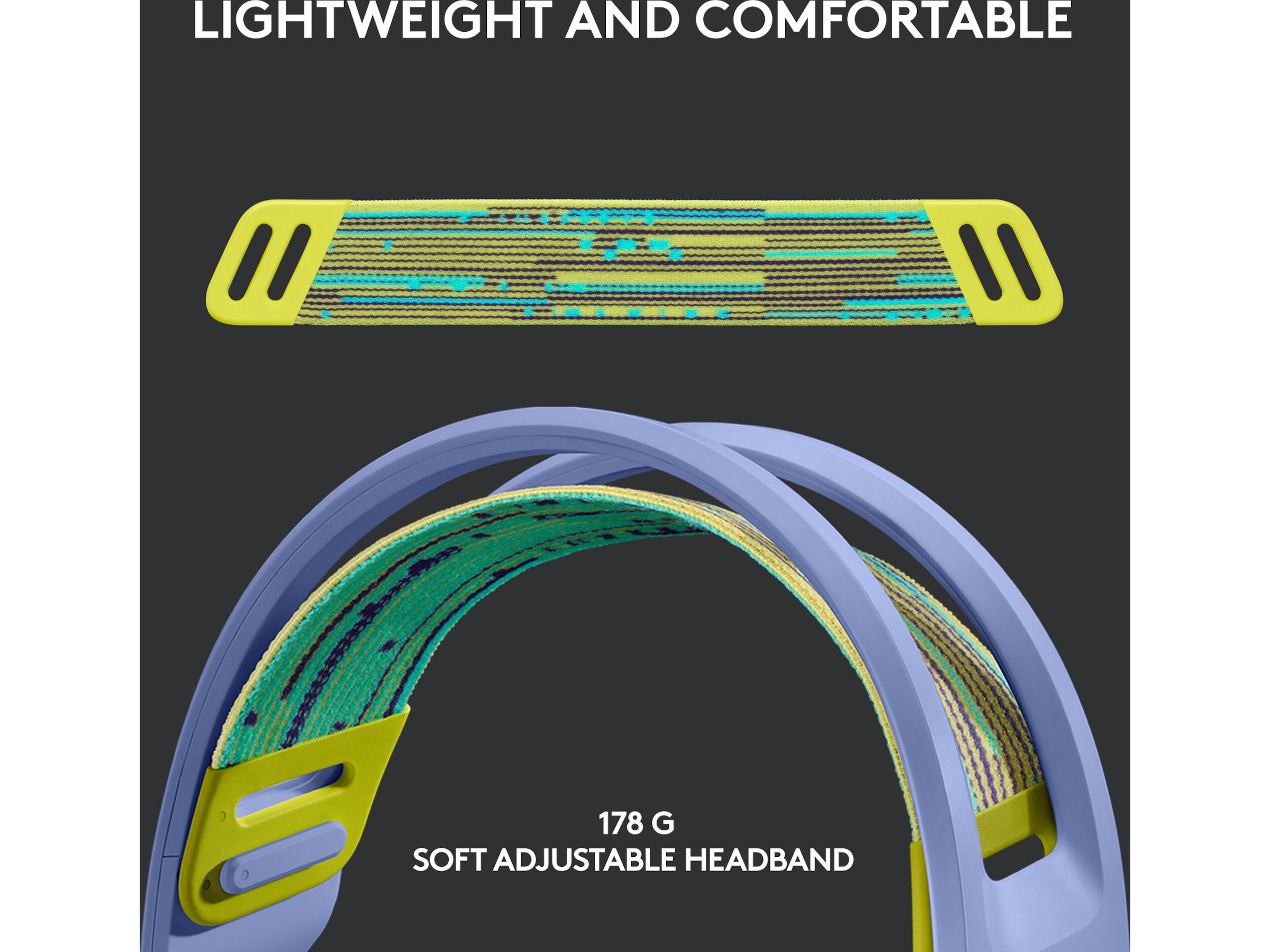 Logitech G733 LIGHTSPEED Trådløst Gaming Headset (lilac) Gamingheadset