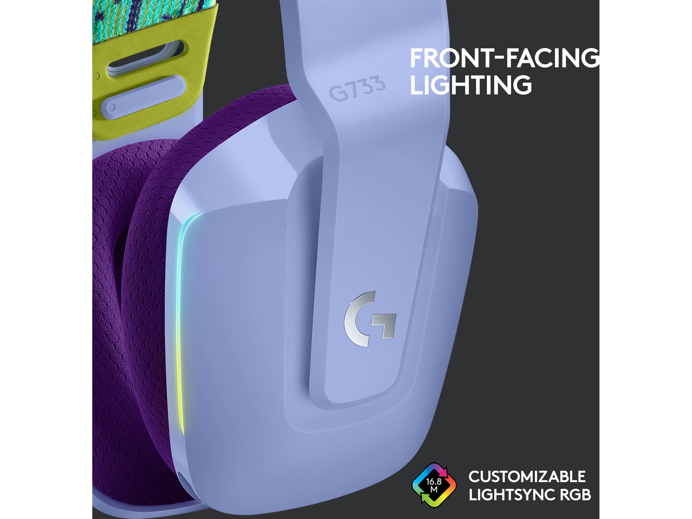 Logitech G733 LIGHTSPEED Trådløst Gaming Headset (lilac) Gamingheadset