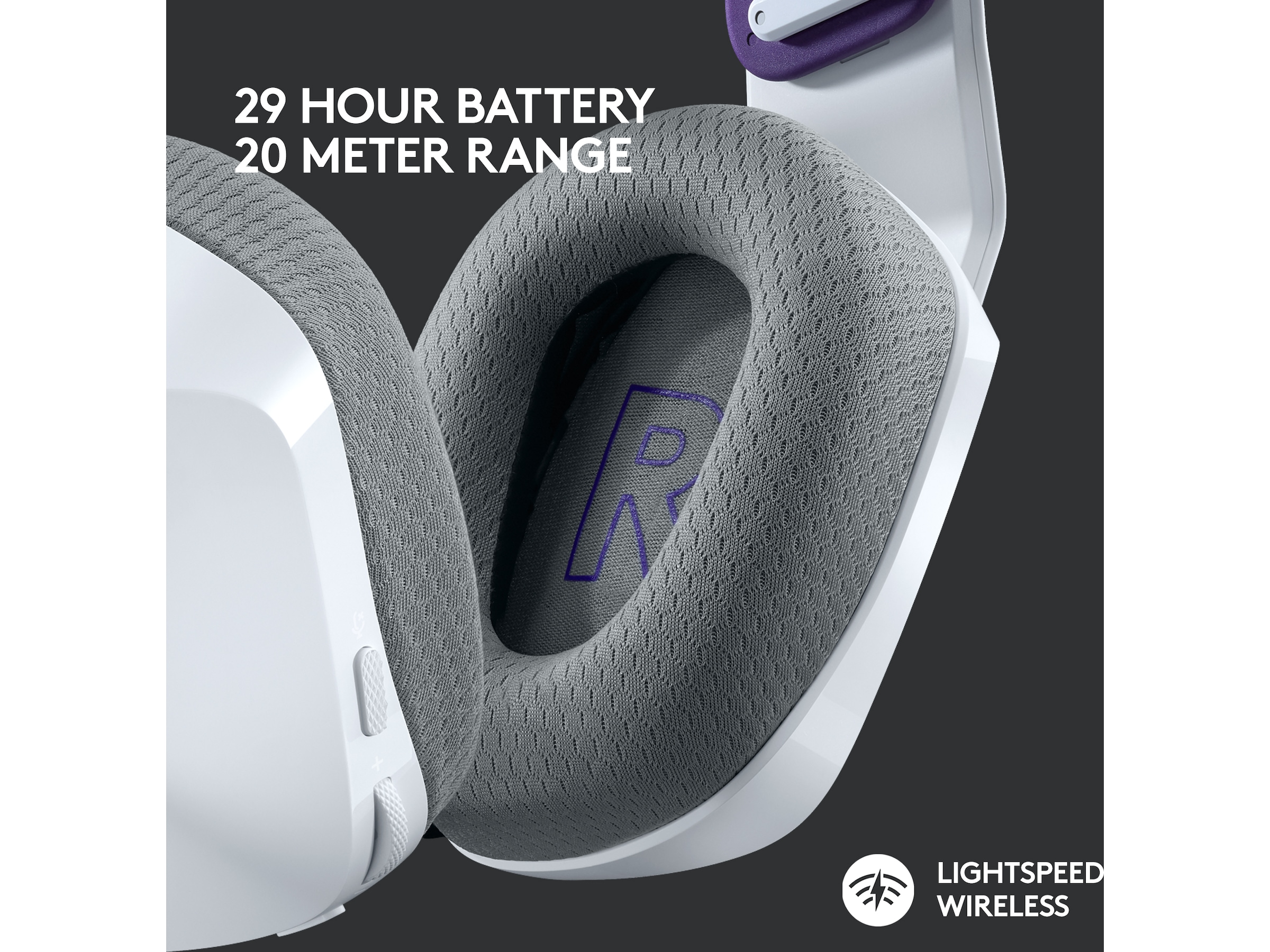 Logitech G733 LIGHTSPEED Trådløst Gaming Headset (hvit). Gamingheadset