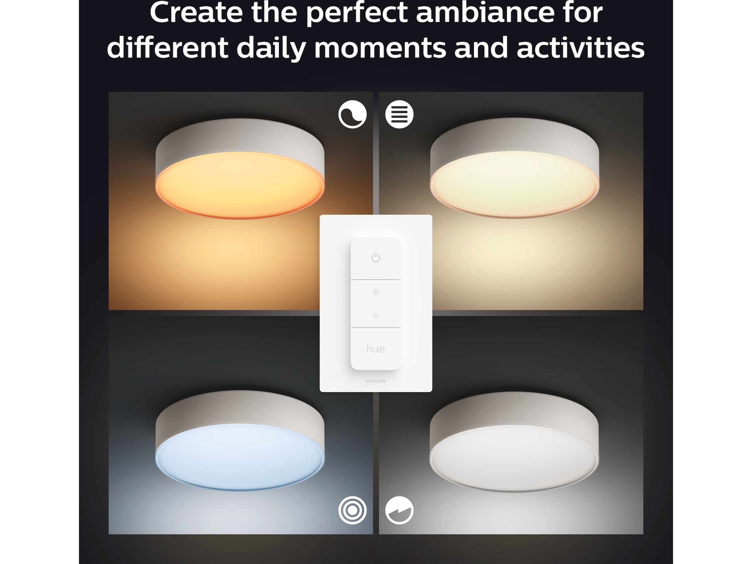 Philips Hue Enrave, liten taklampe (hvit) Taklampe