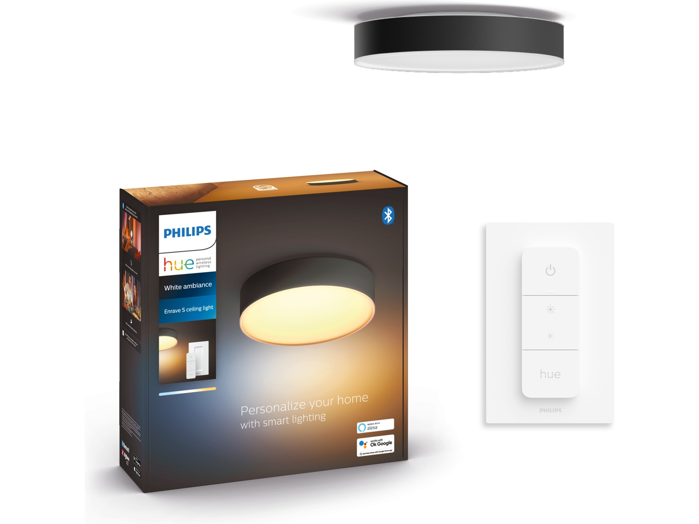 Philips Hue Enrave, liten taklampe (sort) Taklampe