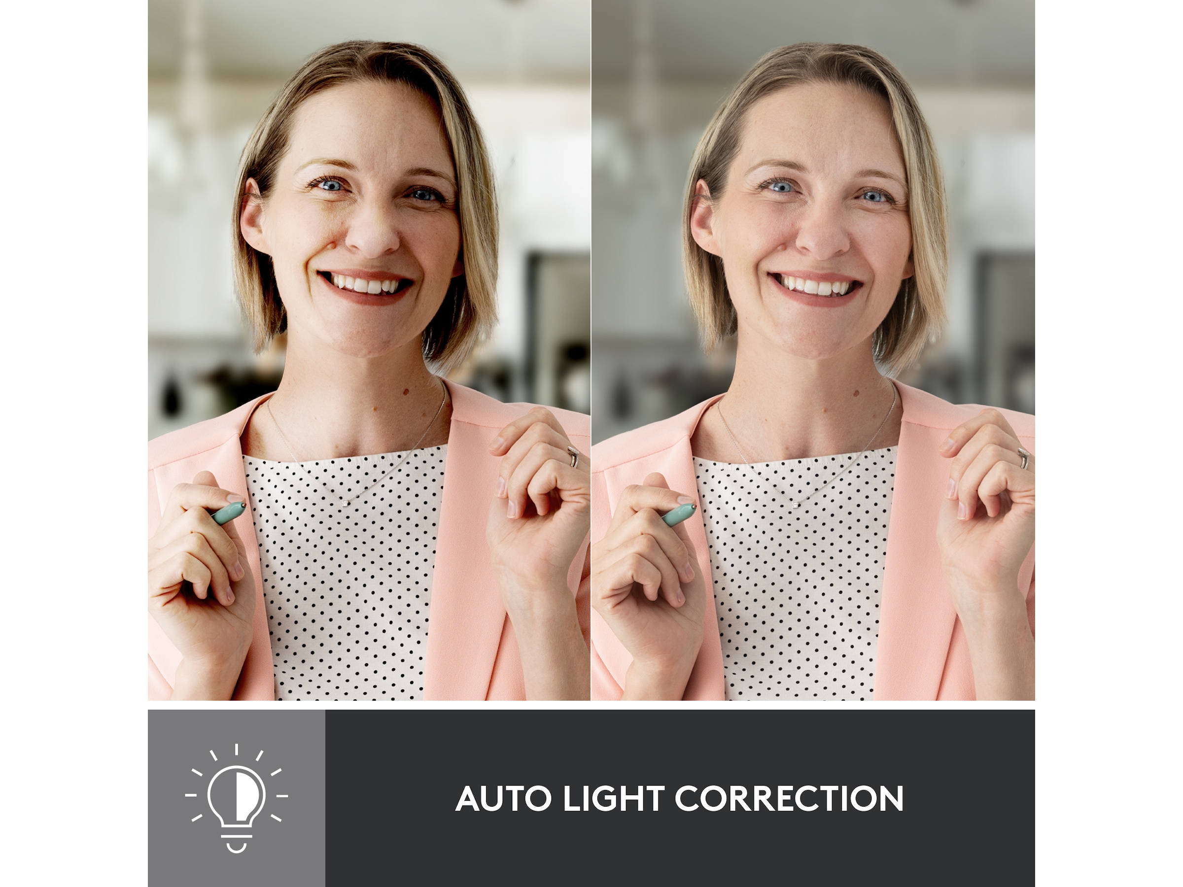 Logitech Brio 500 webkamera (off-white) Webkamera