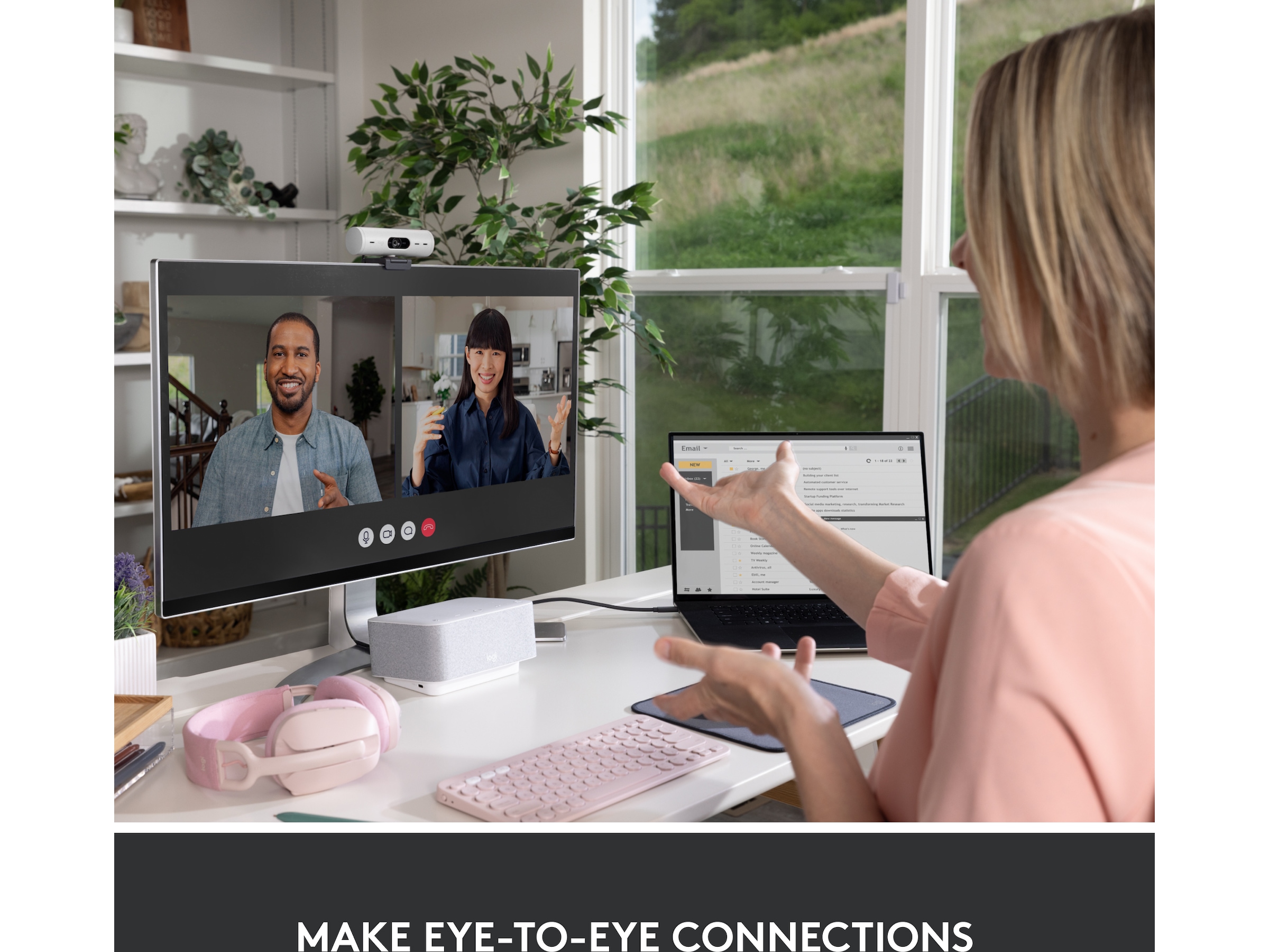 Logitech Brio 500 webkamera (off-white) Webkamera