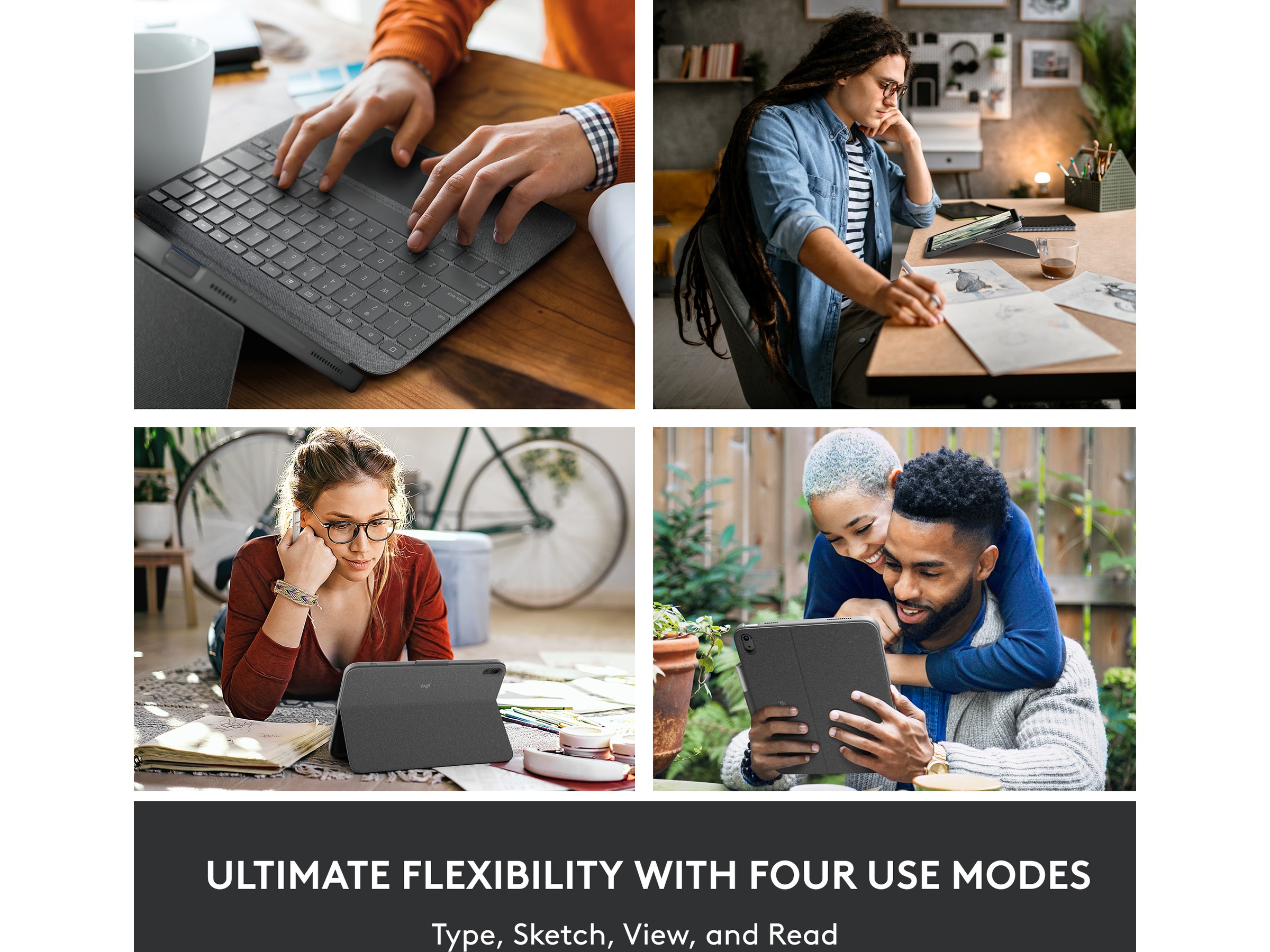 Logitech iPad 10,9" / 11" Combo Touch Tastaturdeksel (oxford grey) Deksel til nettbrett