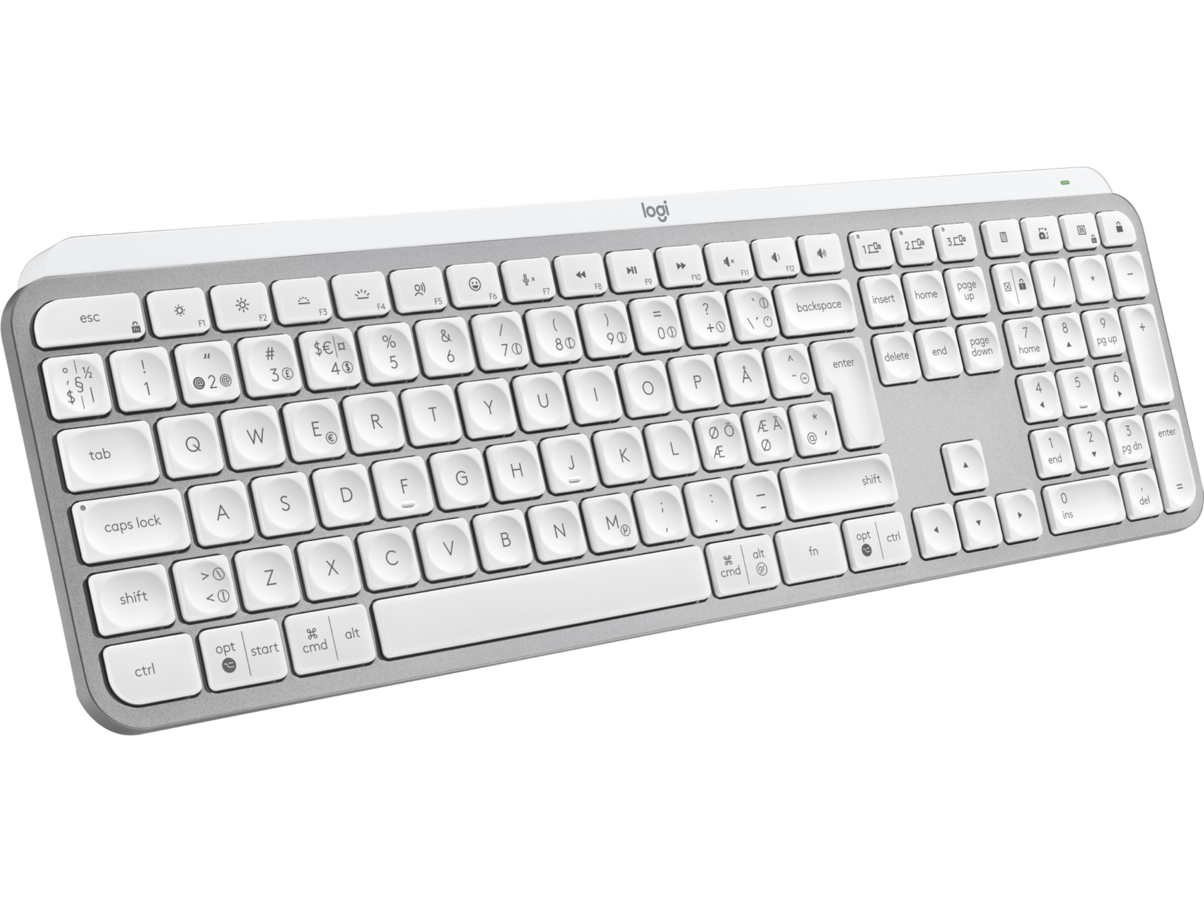 Logitech MX Keys S trådløst tastatur (pale grey) Tastatur