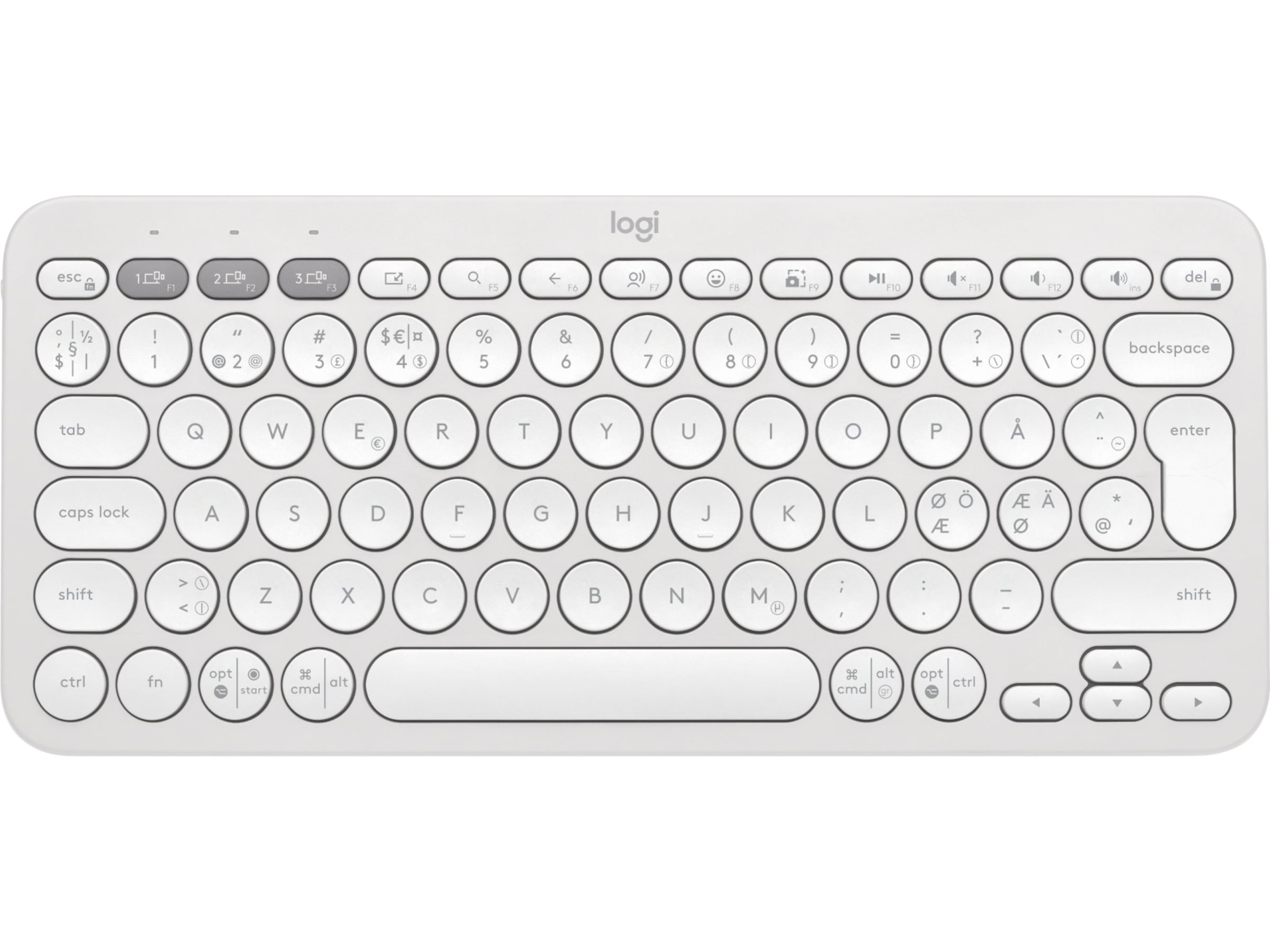 Pebble Keys 2 K380s (hvit) Tastatur