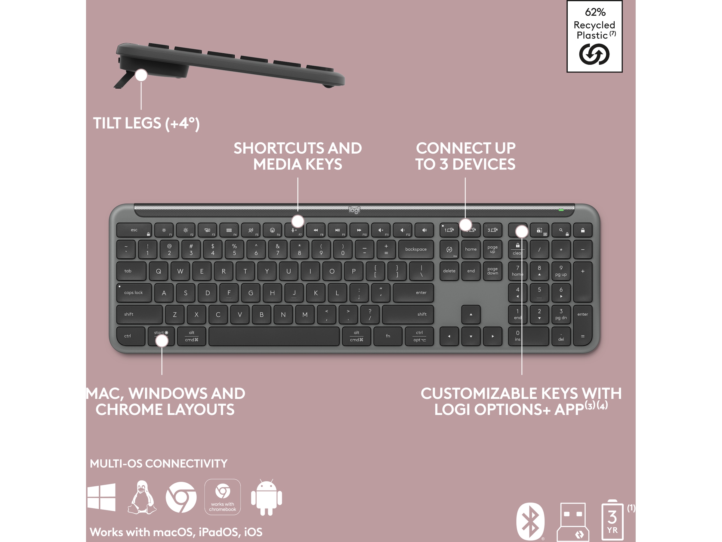Logitech Signature Slim K950 (graphite) Tastatur