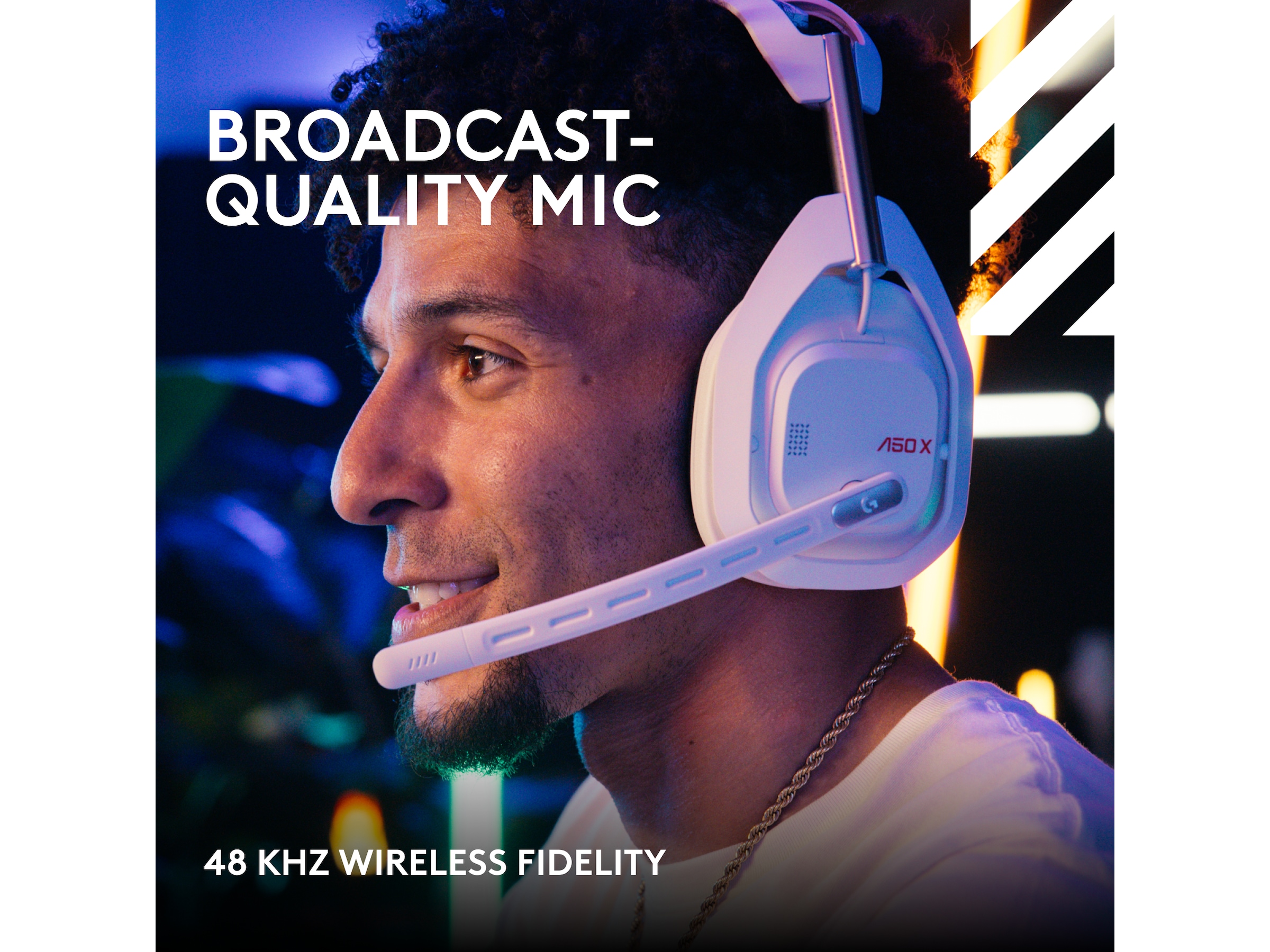 Astro A50 X LIGHTSPEED Trådløst Gaming headset + ladestasjon (hvit) Gamingheadset